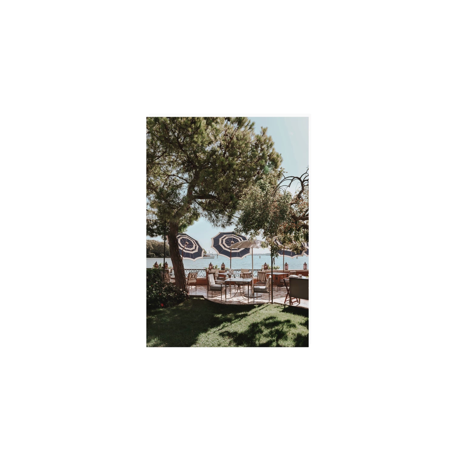 Tranquil Gardens Venice Italian wall art A5, 21 x 14.8 cm unframed fine art canvas