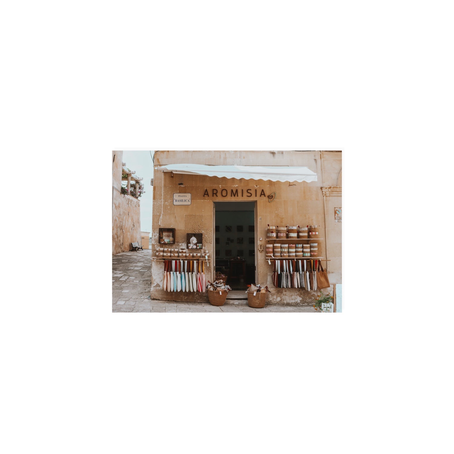 Aromisia Puglia Otranto Italian wall art A5, 21 x 14.8 cm unframed fine art canvas