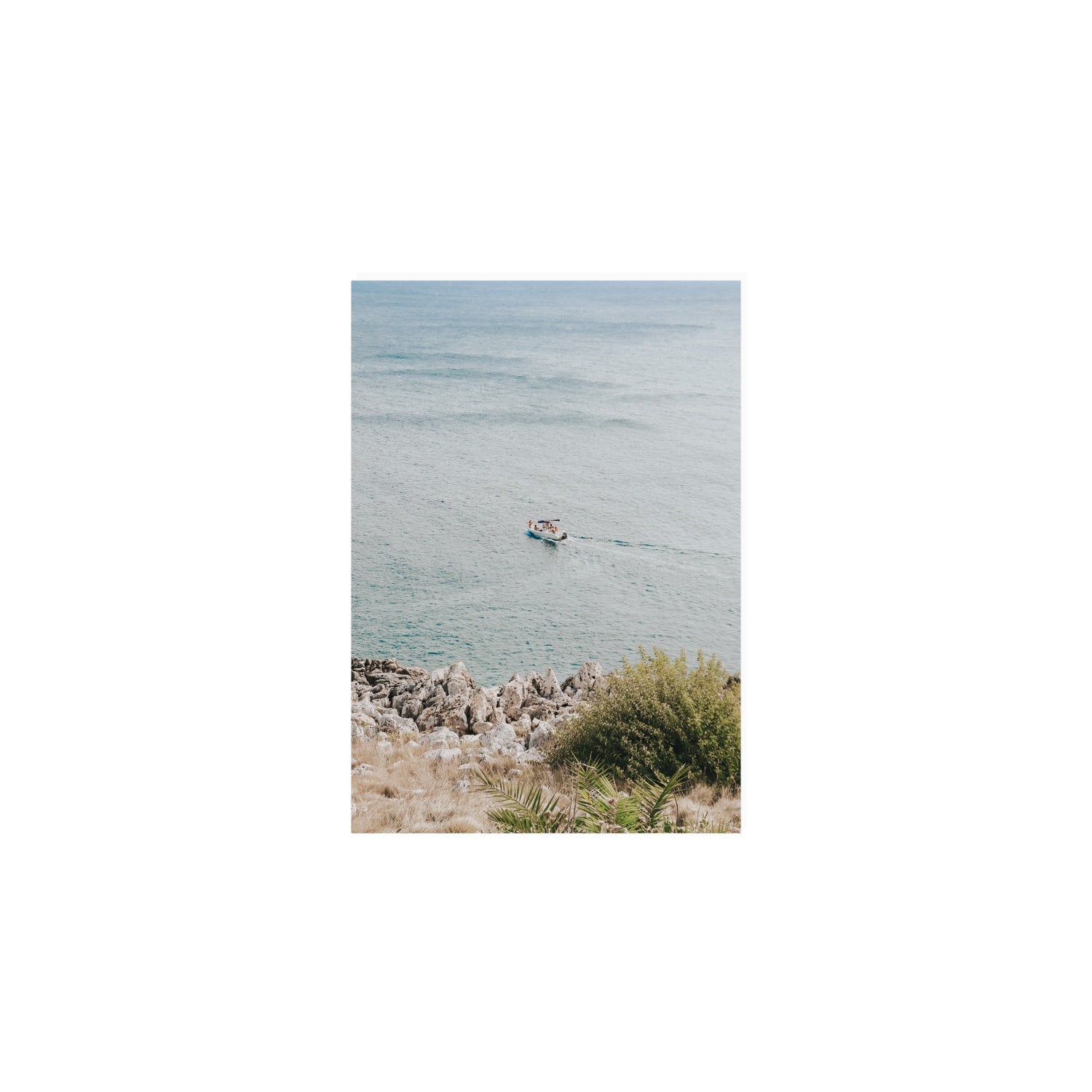 Puglian Departure Puglia coastal Italian wall art A5, 21 x 14.8 cm unframed fine art canvas