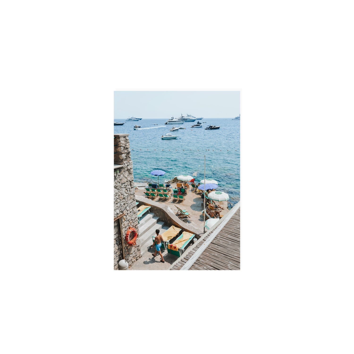 Canzone di Capri Capri Italian beach wall art A5, 21 x 14.8 cm unframed fine art canvas