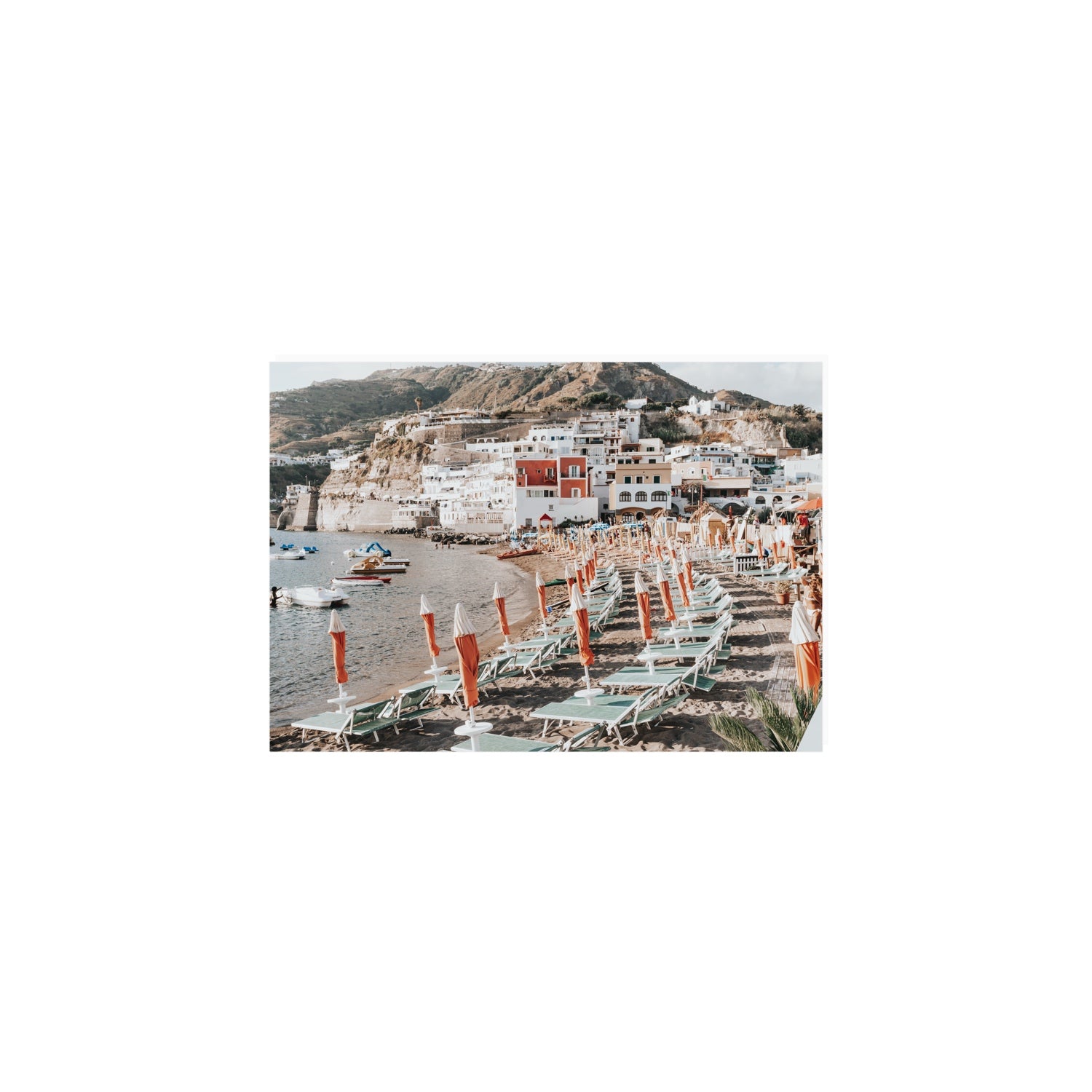 Sole Estivo Ischia Italian coastal wall art A5, 21 x 14.8 cm unframed fine art canvas