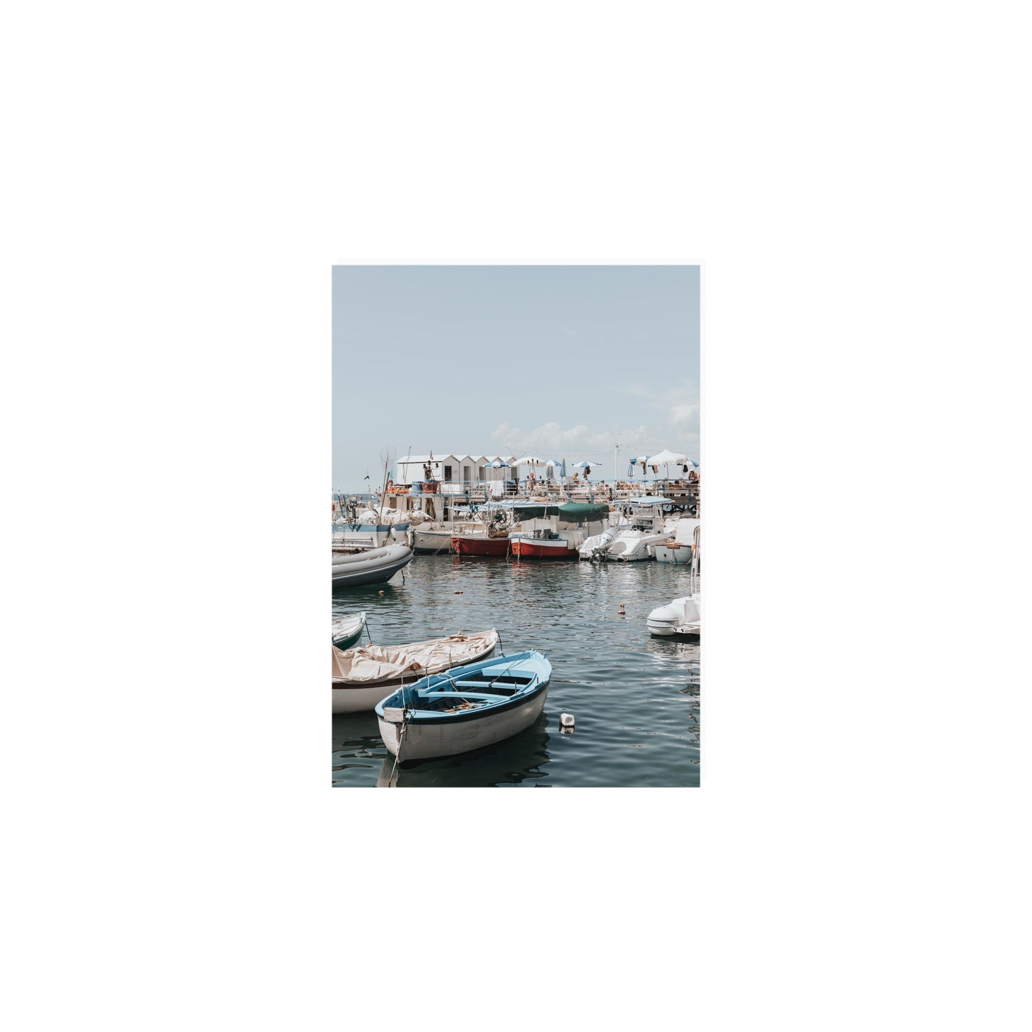 Harbour Hues Sorrento coastal Carousel wall art A5, 21 x 14.8 cm unframed fine art canvas