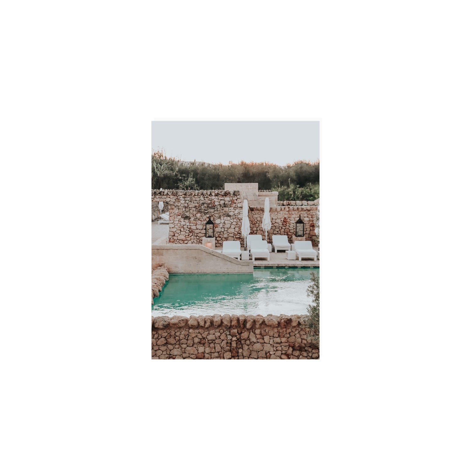 Stone Refuge Puglia wall art A5, 21 x 14.8 cm unframed fine art canvas