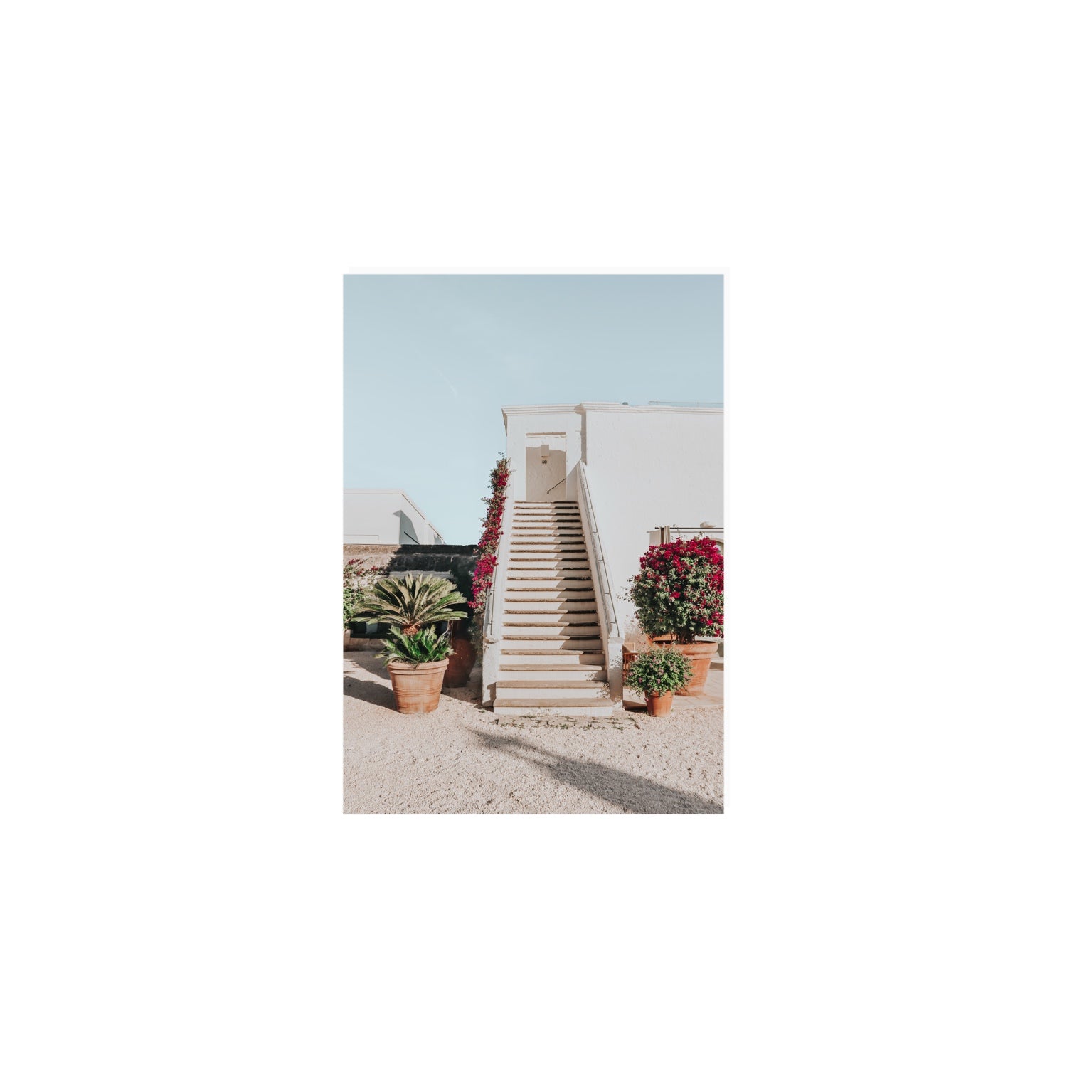 Tranquil Ascent Puglia Italian wall art A5, 21 x 14.8 cm unframed fine art canvas