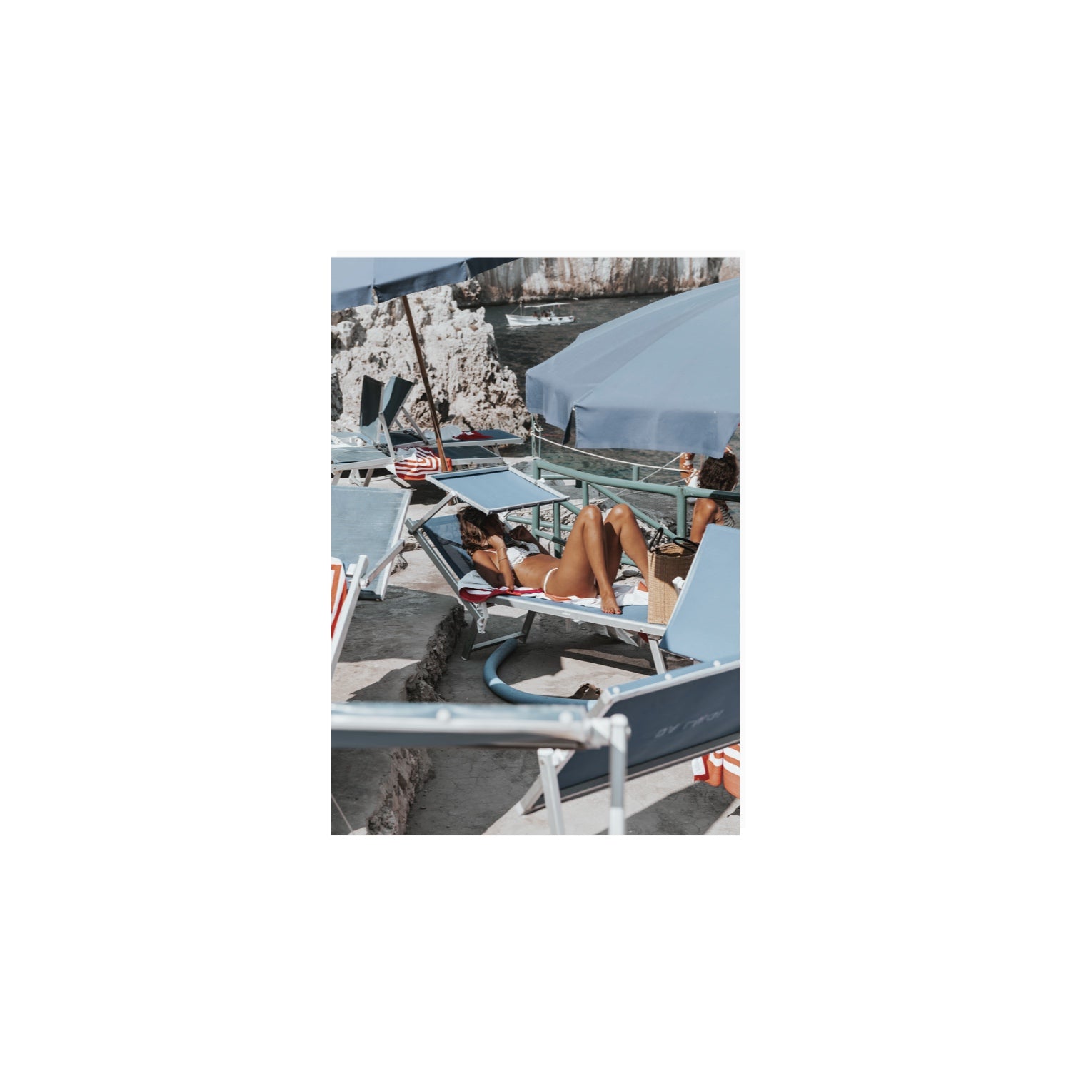 Beach Babe fine art print, Capri, Italy, A4 · 29.7 x 21 cm, Unframed, Fine Art Canvas
