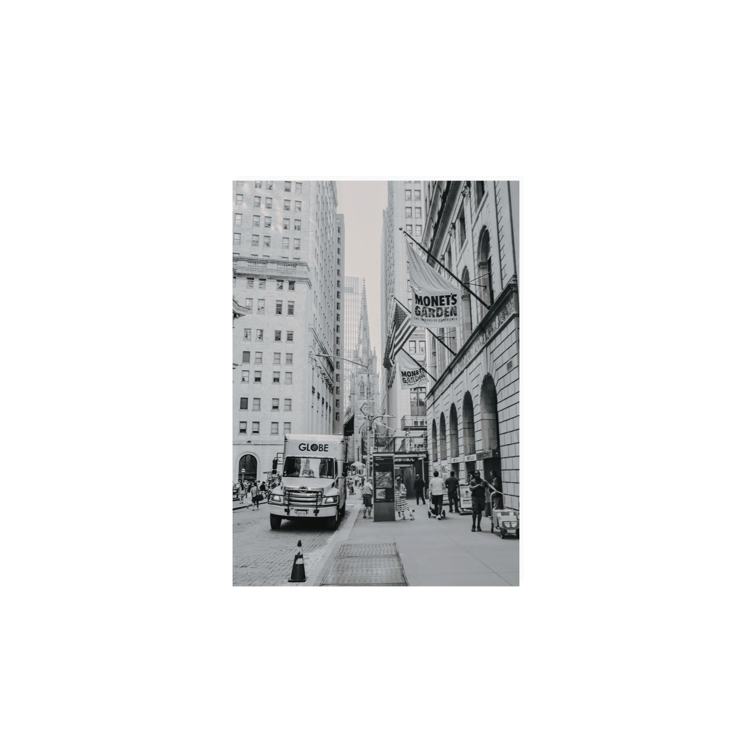 Metropolitan Monotone New York NYC Black & White wall art A4, 29.7 x 21 cm unframed fine art canvas