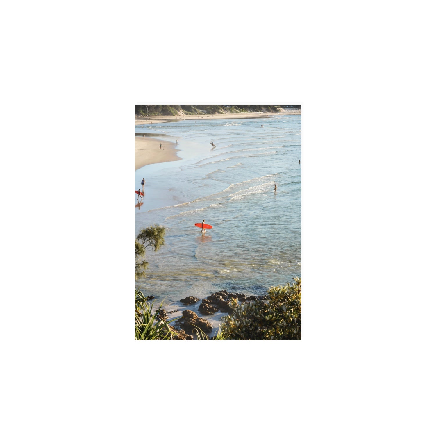 Seclusion Byron Bay Surf coastal wall art A4, 29.7 x 21 cm unframed fine art canvas