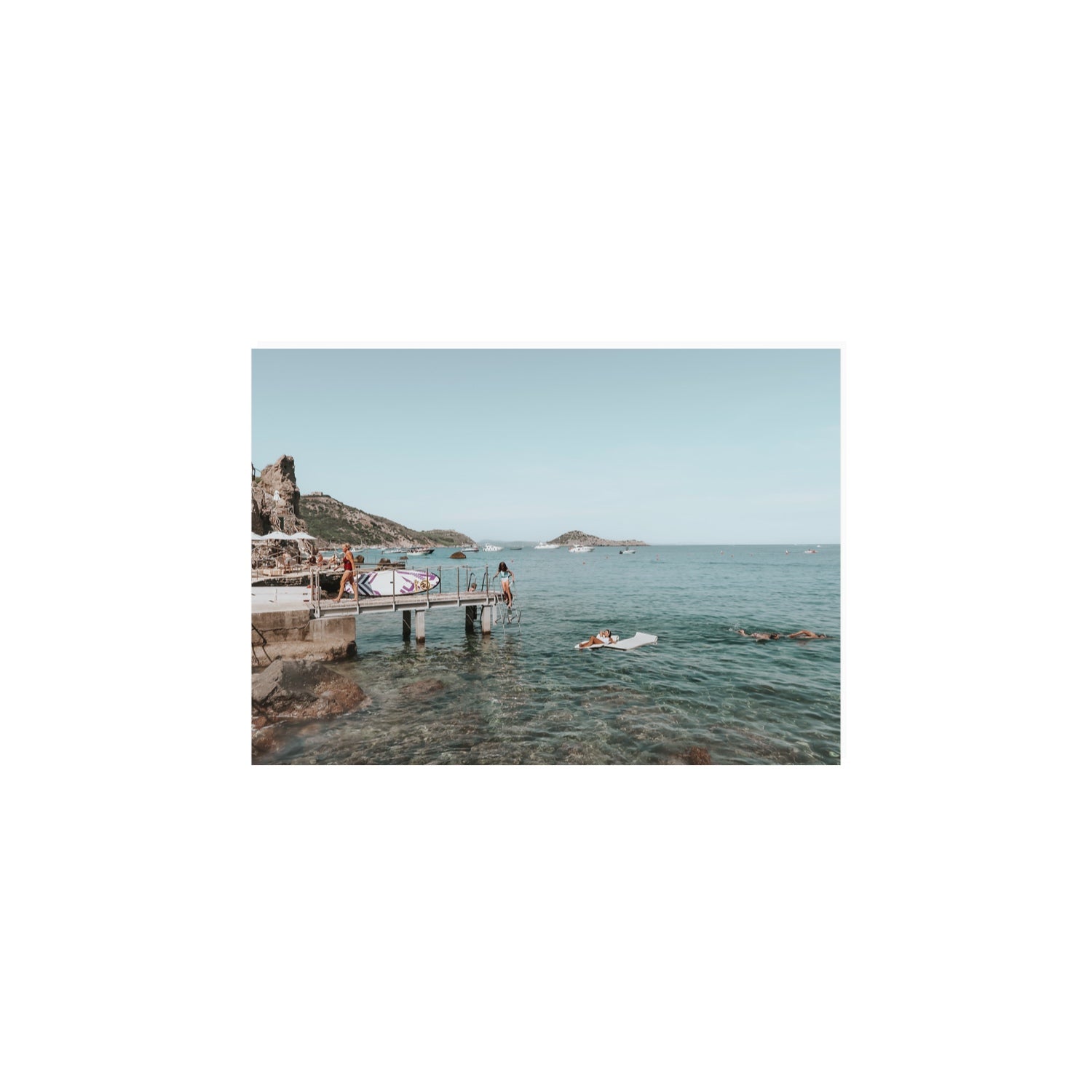Retro Glamour Tuscany coastal Italian wall art A4, 29.7 x 21 cm unframed fine art canvas