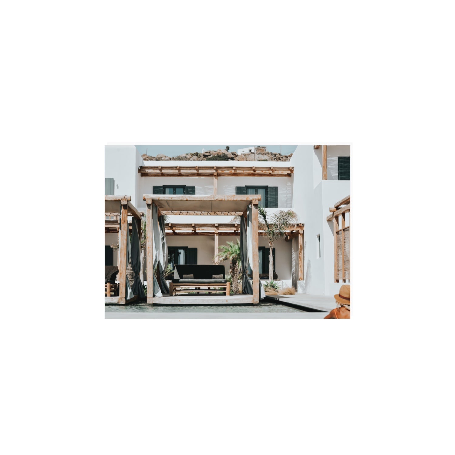 Dream Villa fine art print, Mykonos, Greece, A4 · 29.7 x 21 cm, Unframed, Fine Art Canvas