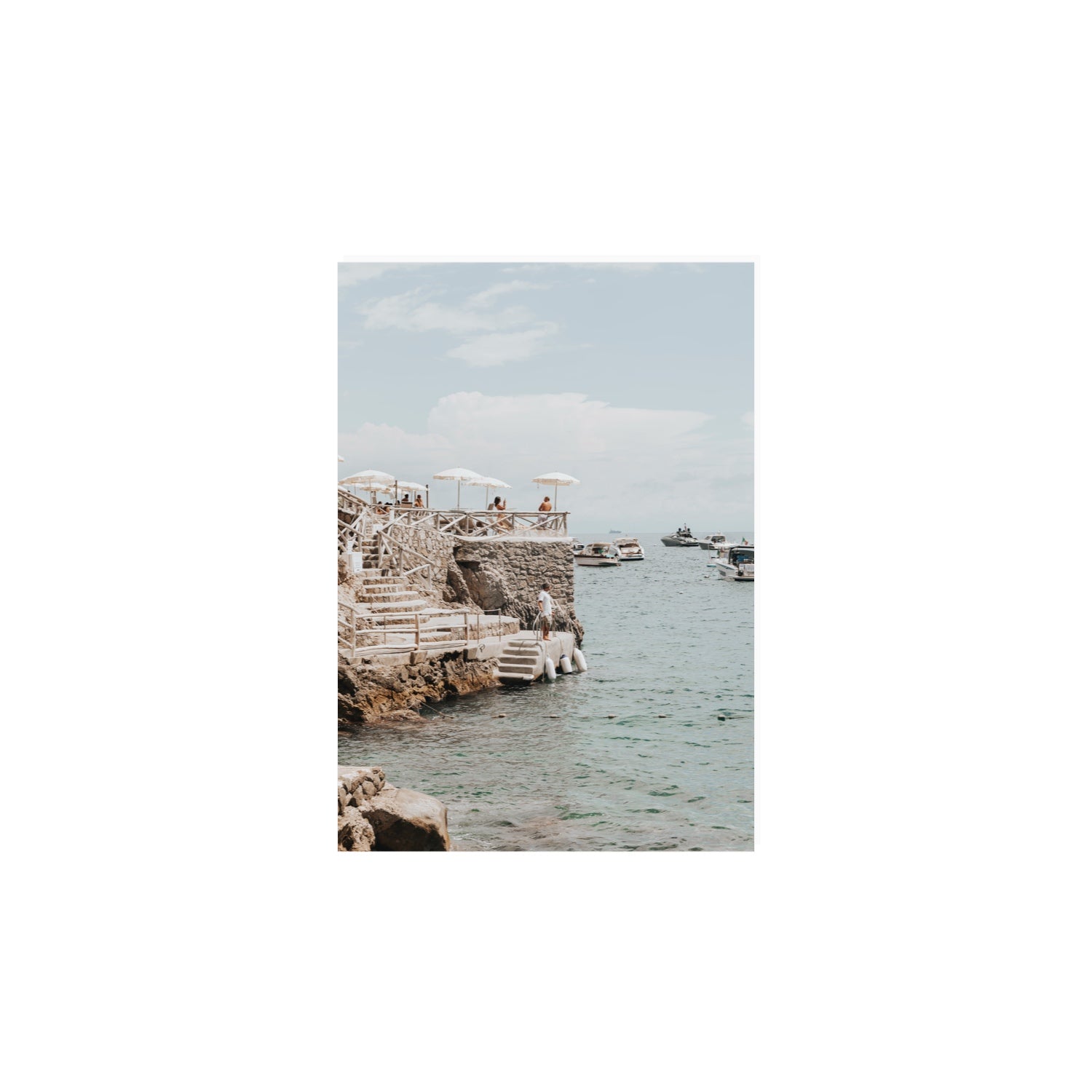 Pier Patrol Nerano wall art A4, 29.7 x 21 cm unframed fine art canvas