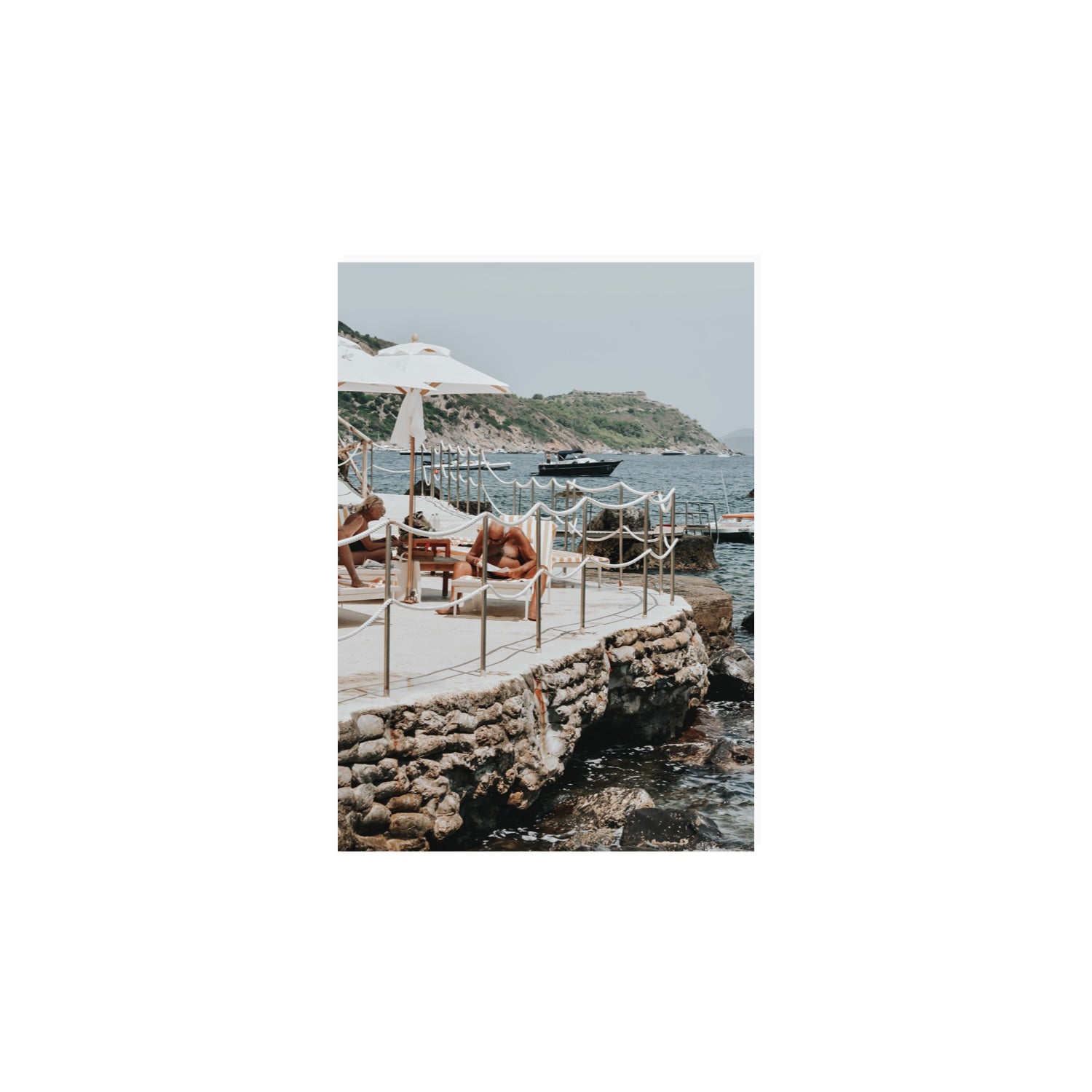Nonno e Nonna Tuscany coastal Italian wall art A4, 29.7 x 21 cm unframed fine art canvas