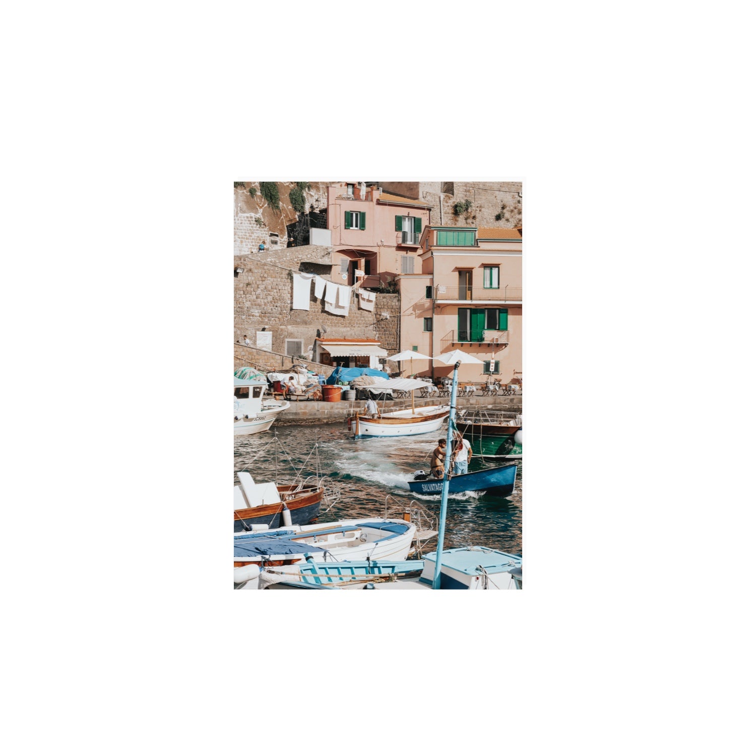 Coastal Carousel fine art print, Sorrento, Italy, A4 · 29.7 x 21 cm, Unframed, Fine Art Canvas
