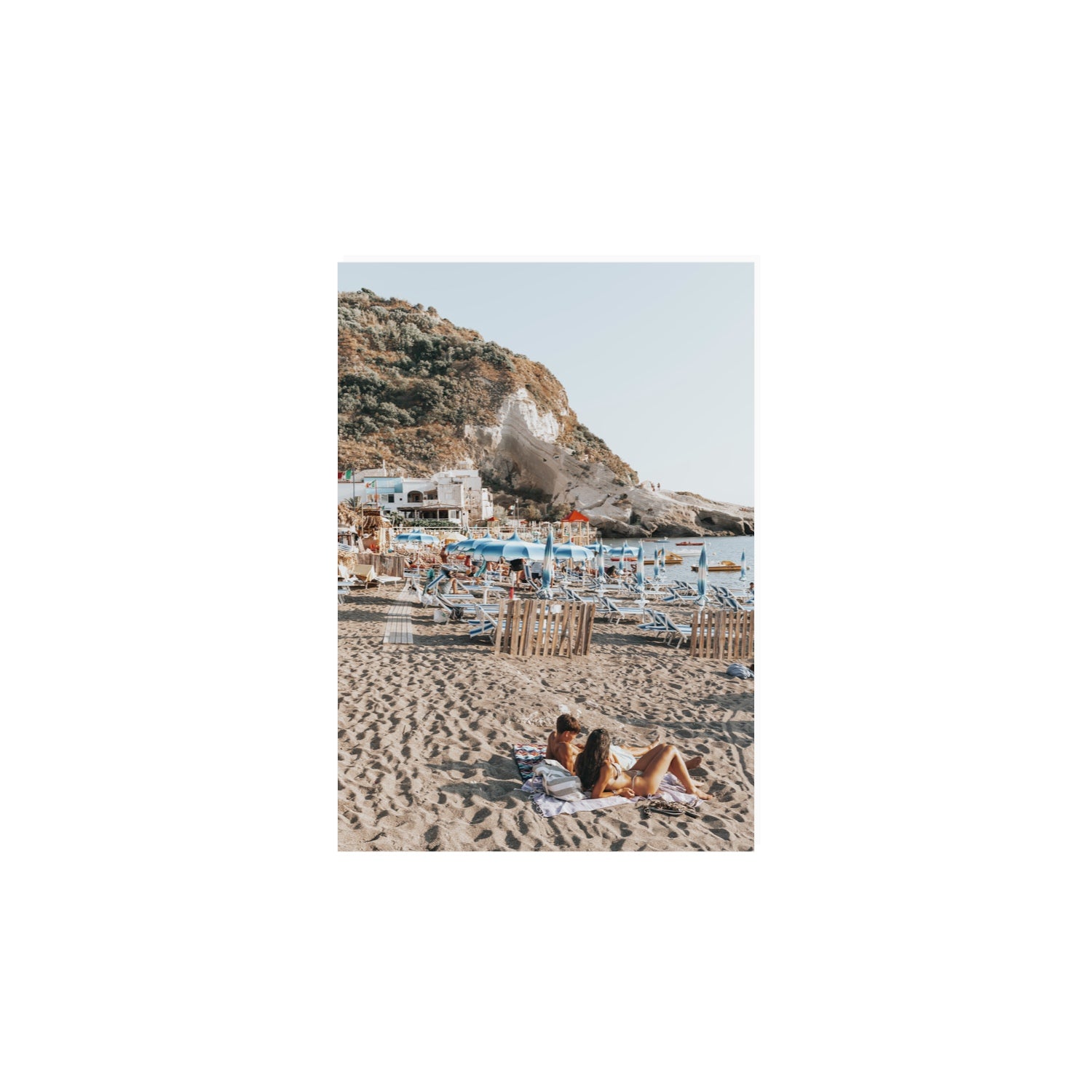 Beach Buddies fine art print, Ischia, Italy, A4 · 29.7 x 21 cm, Unframed, Fine Art Canvas