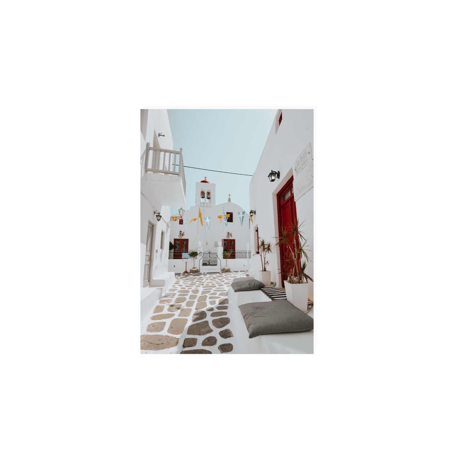 Cycladic Charm fine art print, Mykonos, Greece, A4 · 29.7 x 21 cm, Unframed, Fine Art Canvas