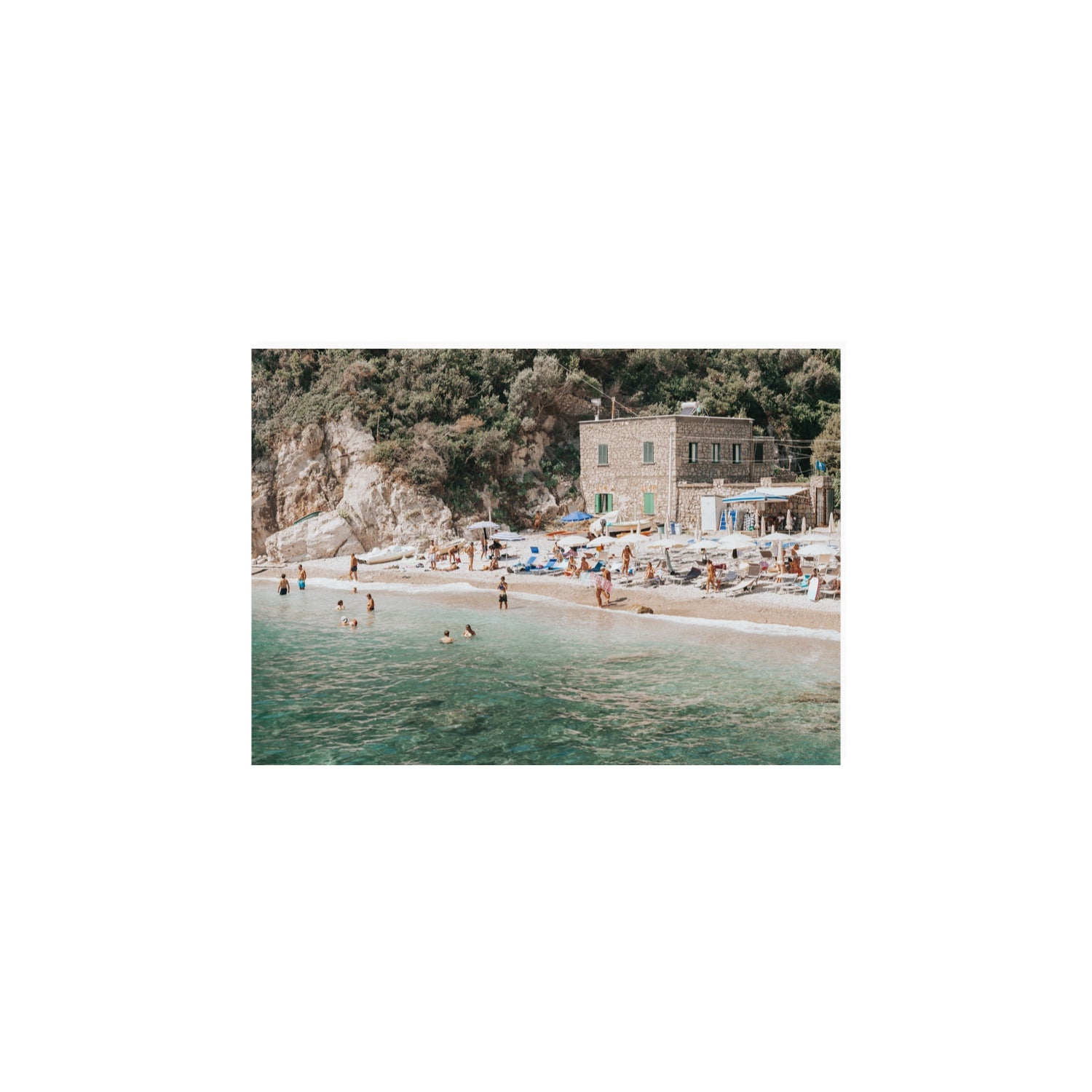 Secluded Sanctuary Nerano Italian Mediterranean decor wall art A4, 29.7 x 21 cm unframed fine art canvas