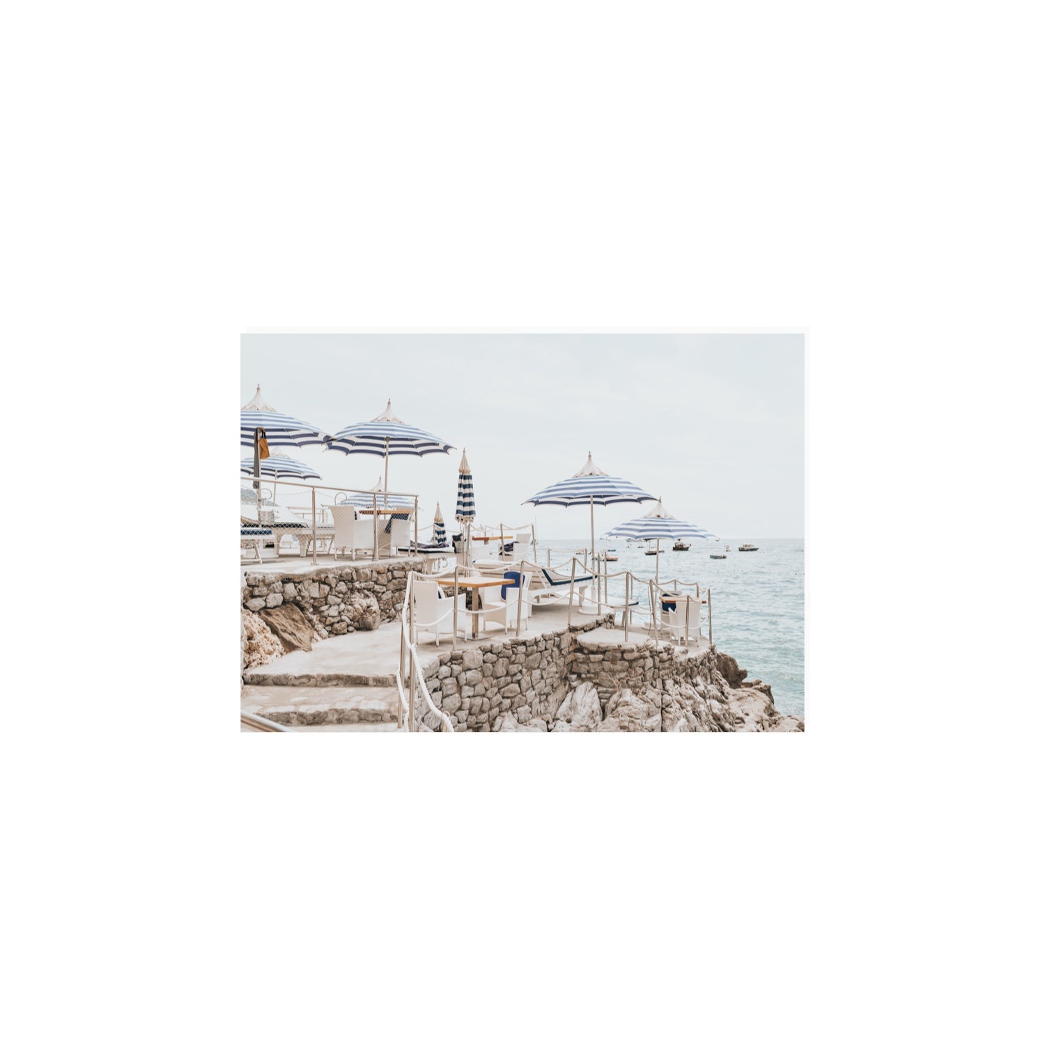 Ombrelloni fine art print, Positano, Italy, A4 · 29.7 x 21 cm, Unframed, Fine Art Canvas