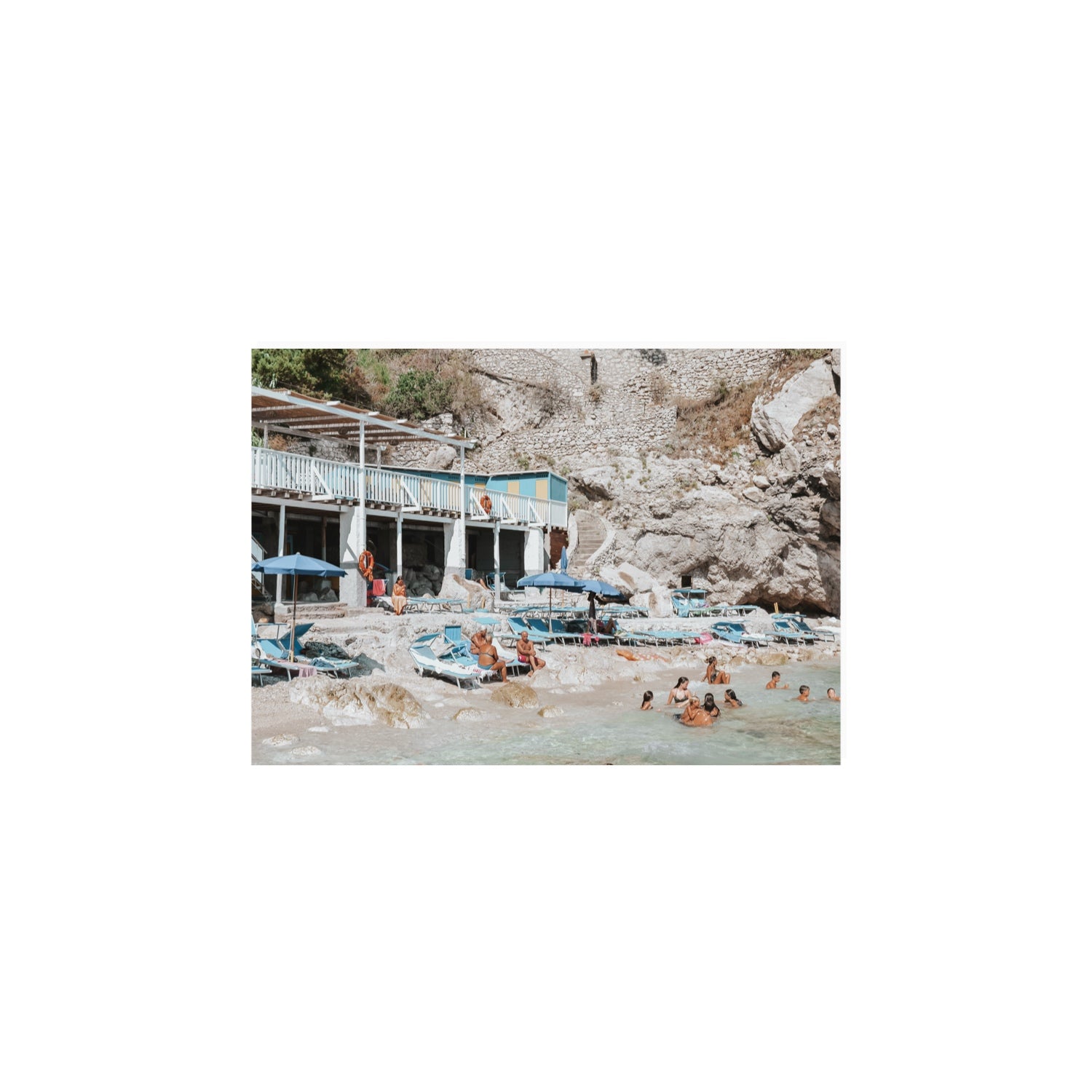 Beachside Bronze fine art print, Capri, Italy, A4 · 29.7 x 21 cm, Unframed, Fine Art Canvas