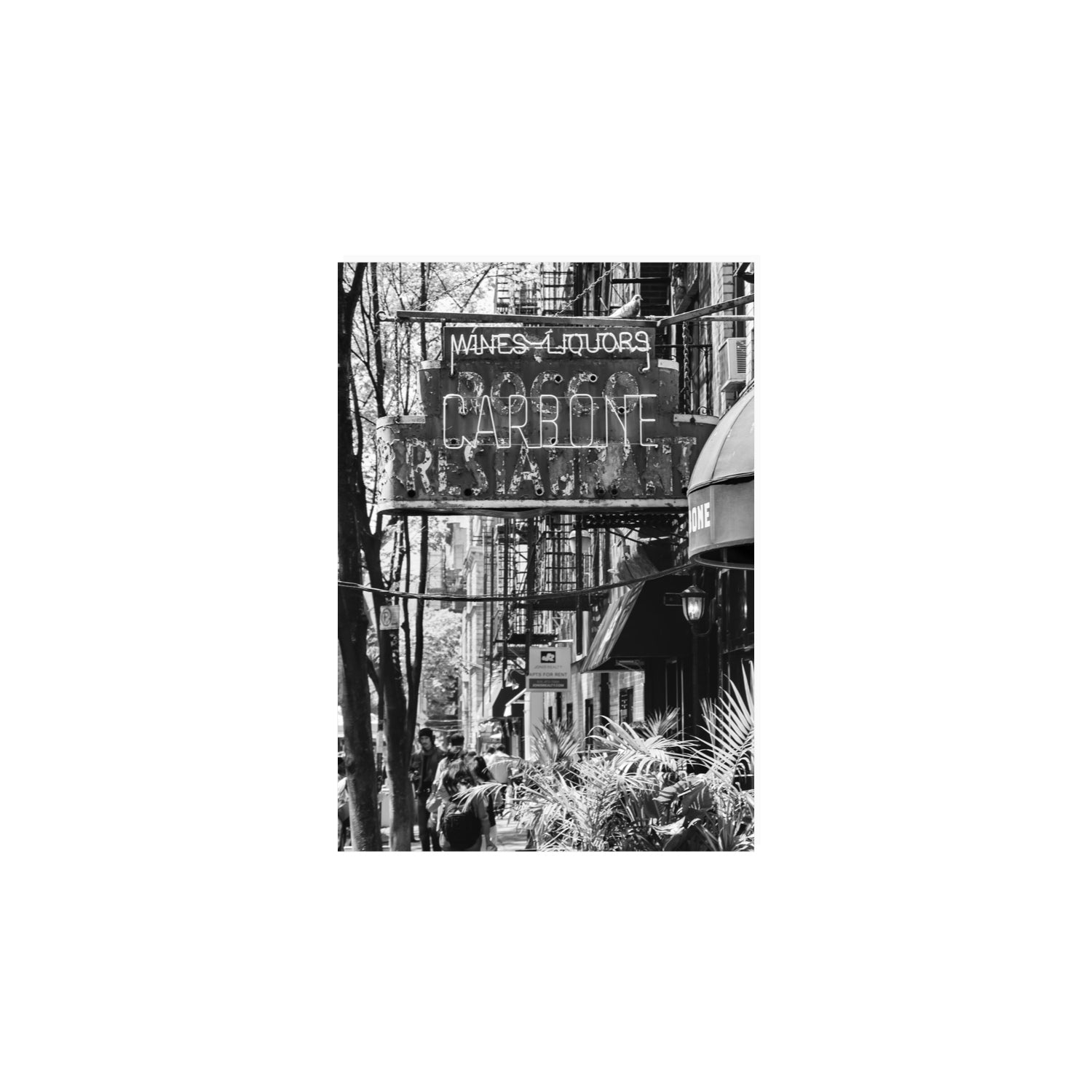Paparazzi To Pasta New York NYC Black & White wall art A4, 29.7 x 21 cm unframed fine art canvas
