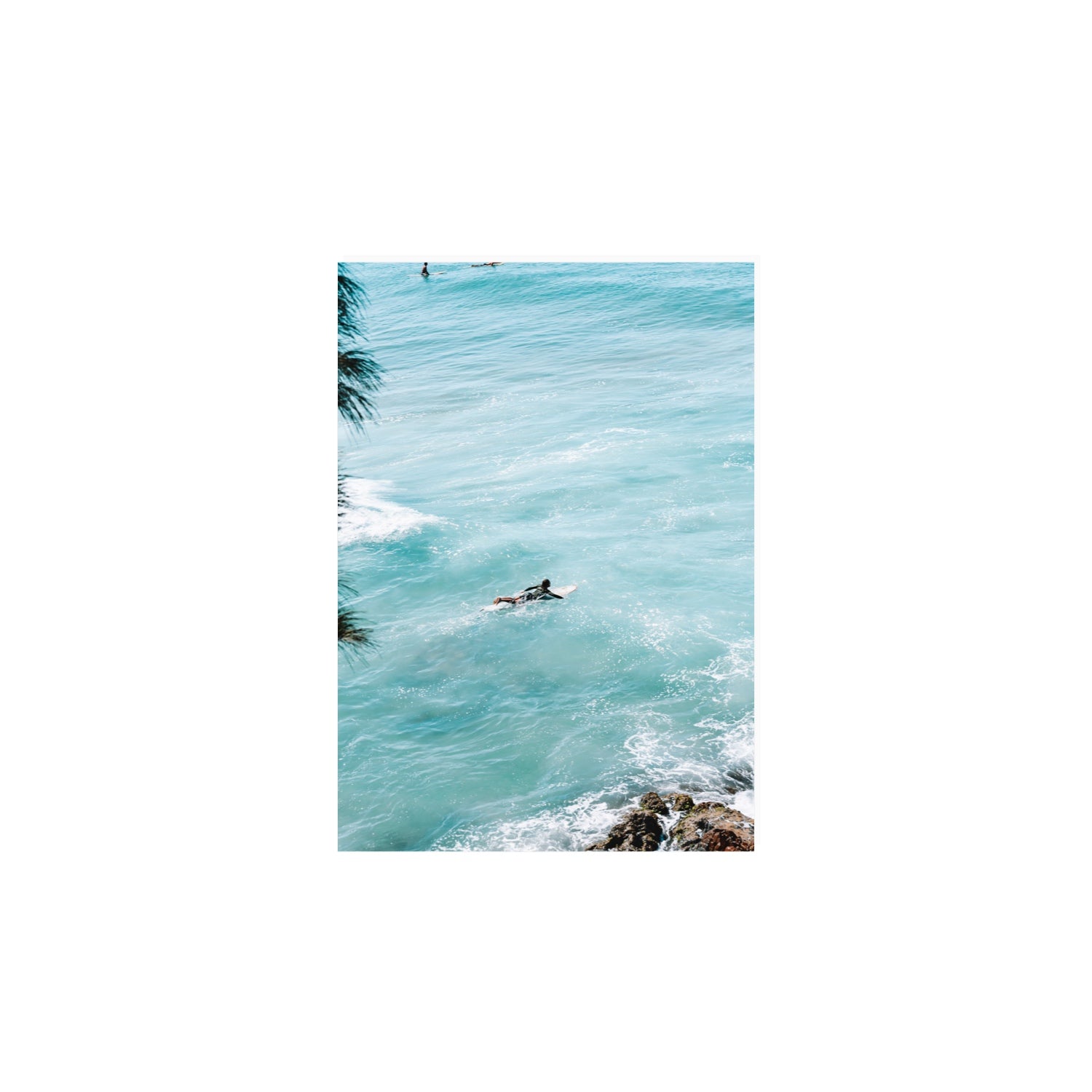 Blue Crush Byron Bay Surf coastal wall art A4, 29.7 x 21 cm unframed fine art canvas