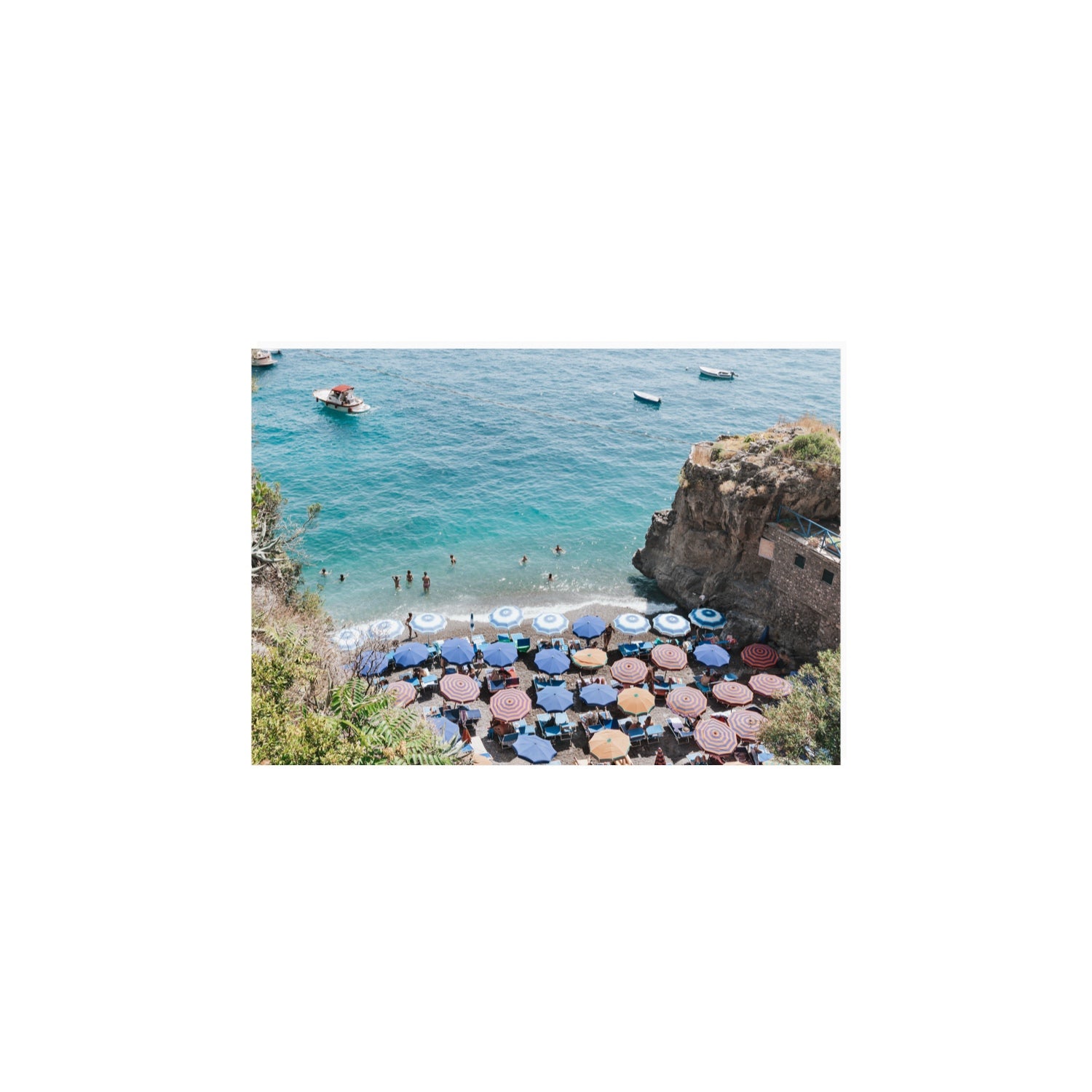 The Cove fine art print, Positano, Italy, A4 · 29.7 x 21 cm, Unframed, Fine Art Canvas