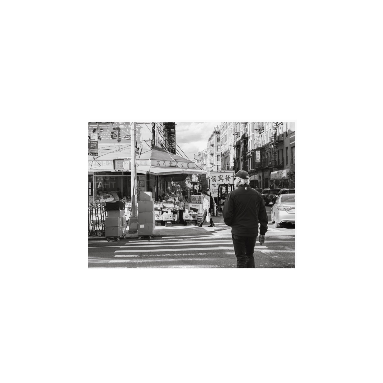 Chinatown New York NYC Street wall art A4, 29.7 x 21 cm unframed fine art canvas