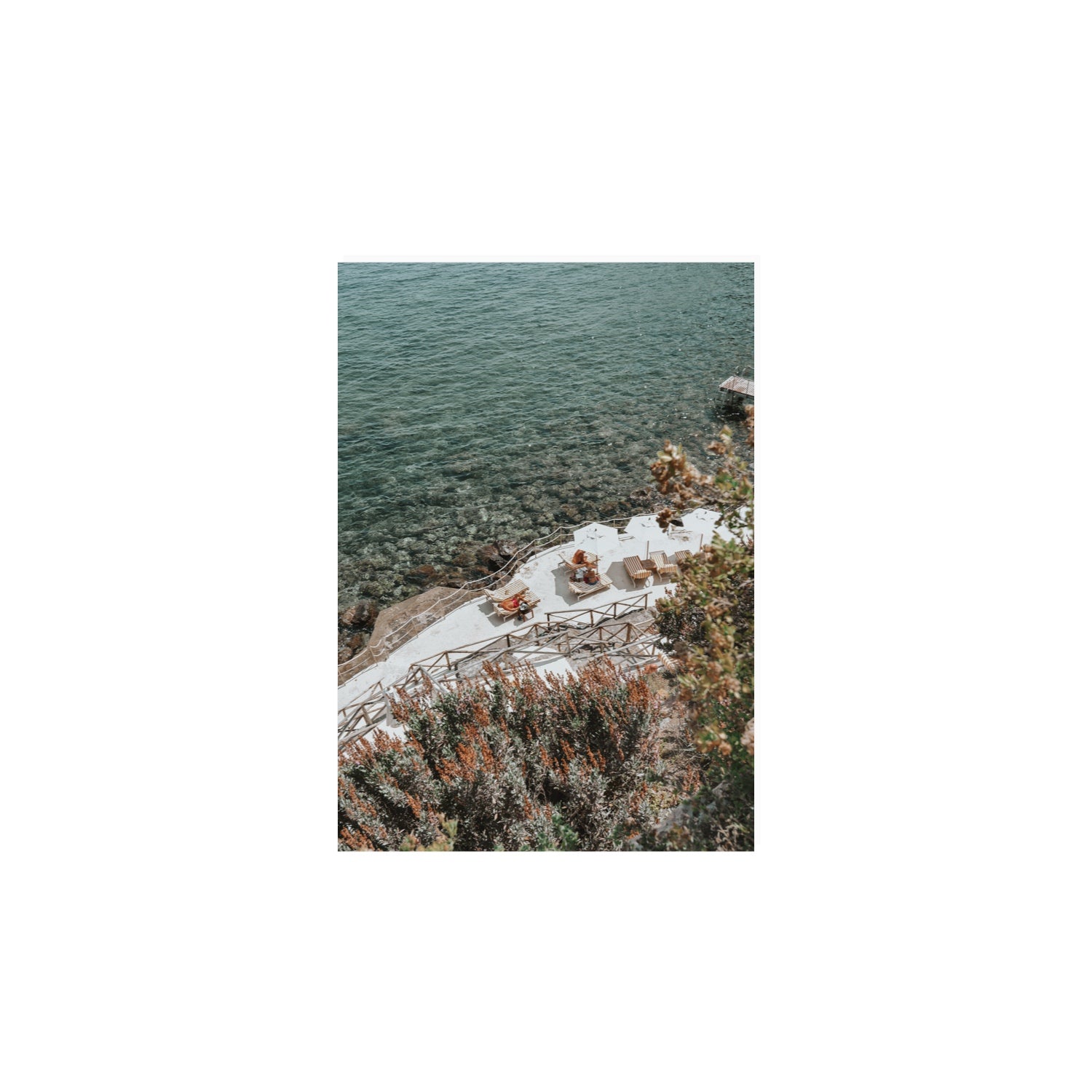 Hidden Gem Tuscany coastal wall art A4, 29.7 x 21 cm unframed fine art canvas