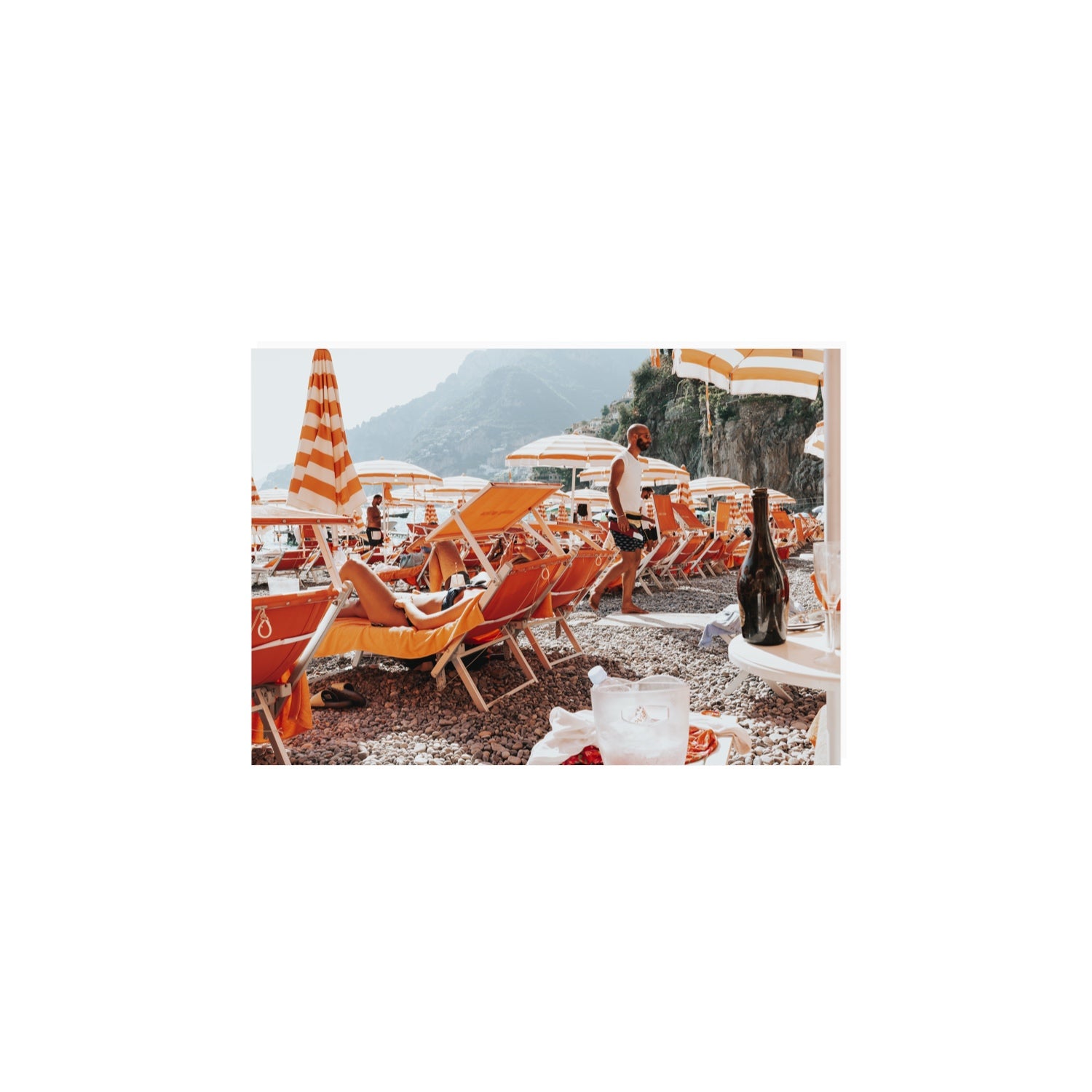 Zesty Shade Positano wall art A4, 29.7 x 21 cm unframed fine art canvas
