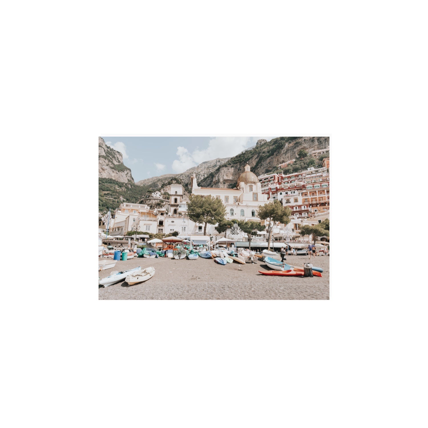 Pastel Paradise fine art print, Positano, Italy, A4 · 29.7 x 21 cm, Unframed, Fine Art Canvas