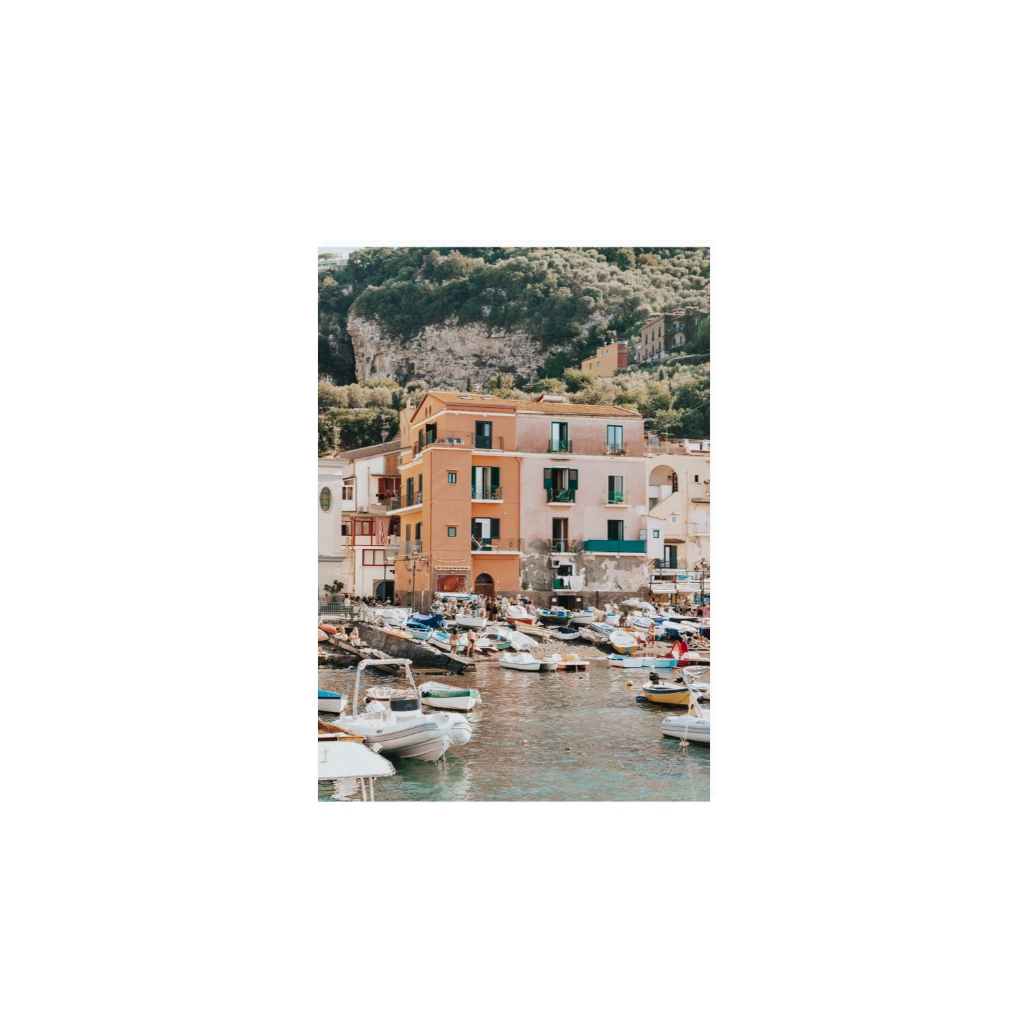 Boatyard Bliss fine art print, Sorrento, Italy, A4 · 29.7 x 21 cm, Unframed, Fine Art Canvas