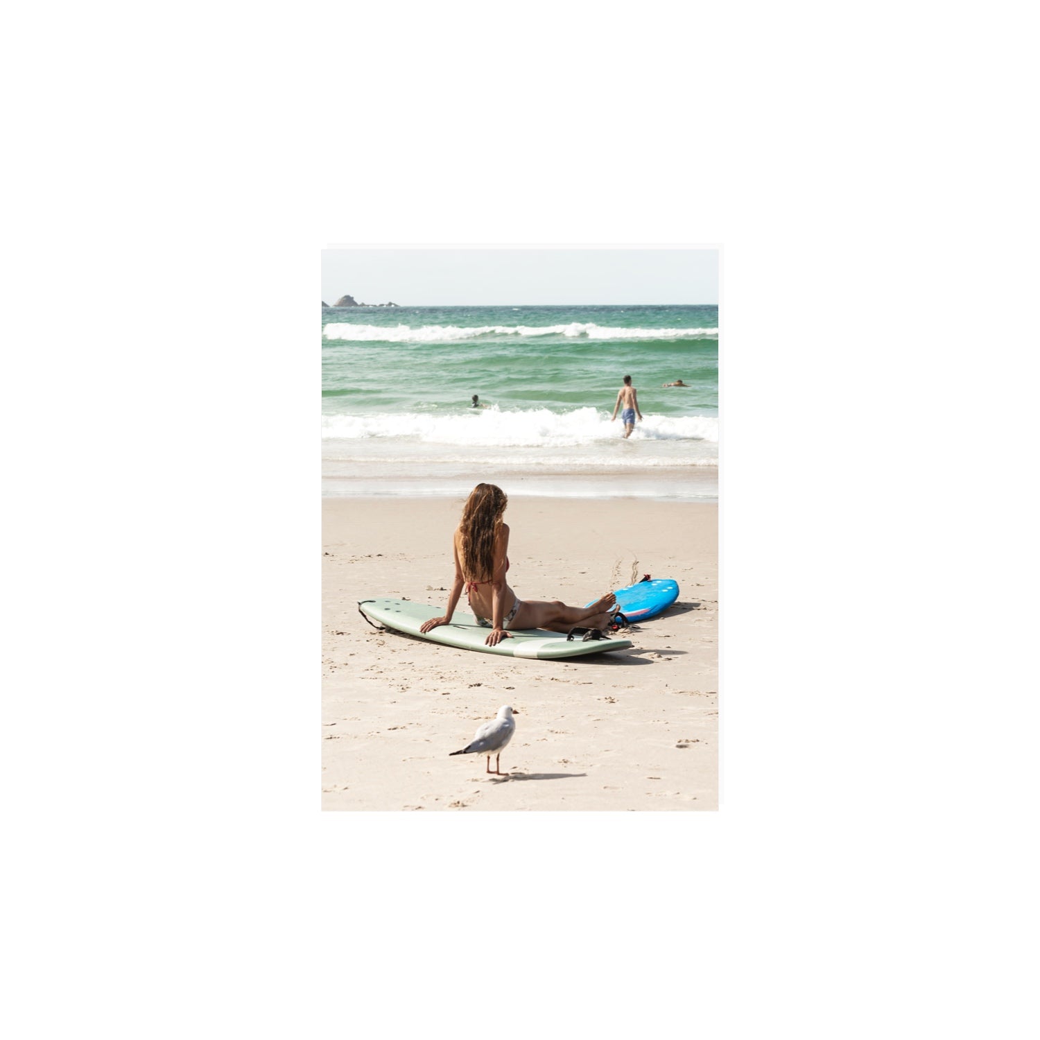 Carissa Byron Bay Surf coastal wall art A4, 29.7 x 21 cm unframed fine art canvas