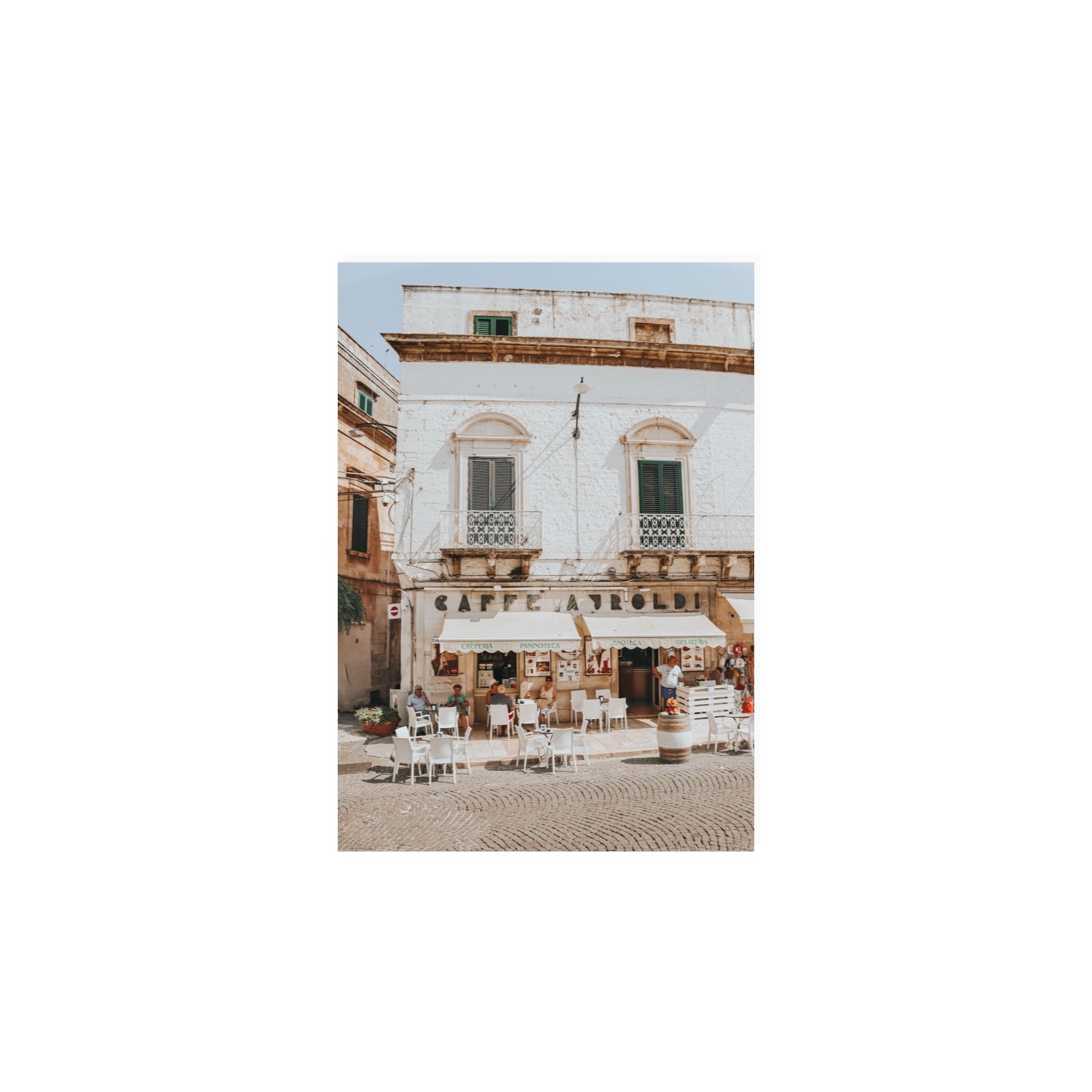 L'Ora di Pranzo Puglia L’Ora di Pranzo Italian art print A4, 29.7 x 21 cm unframed fine art canvas