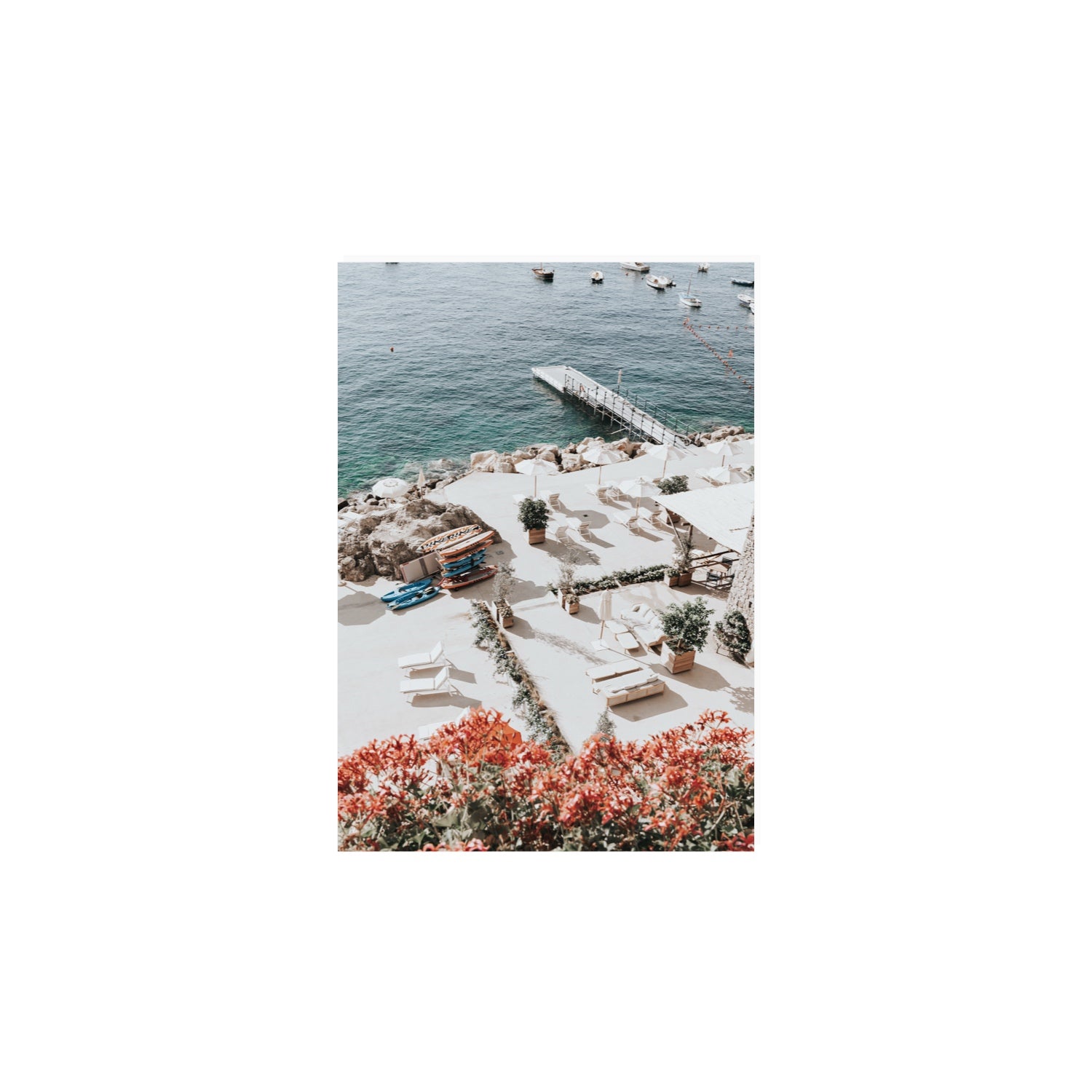 A Work of Art Amalfi coastal wall art A4, 29.7 x 21 cm unframed fine art canvas