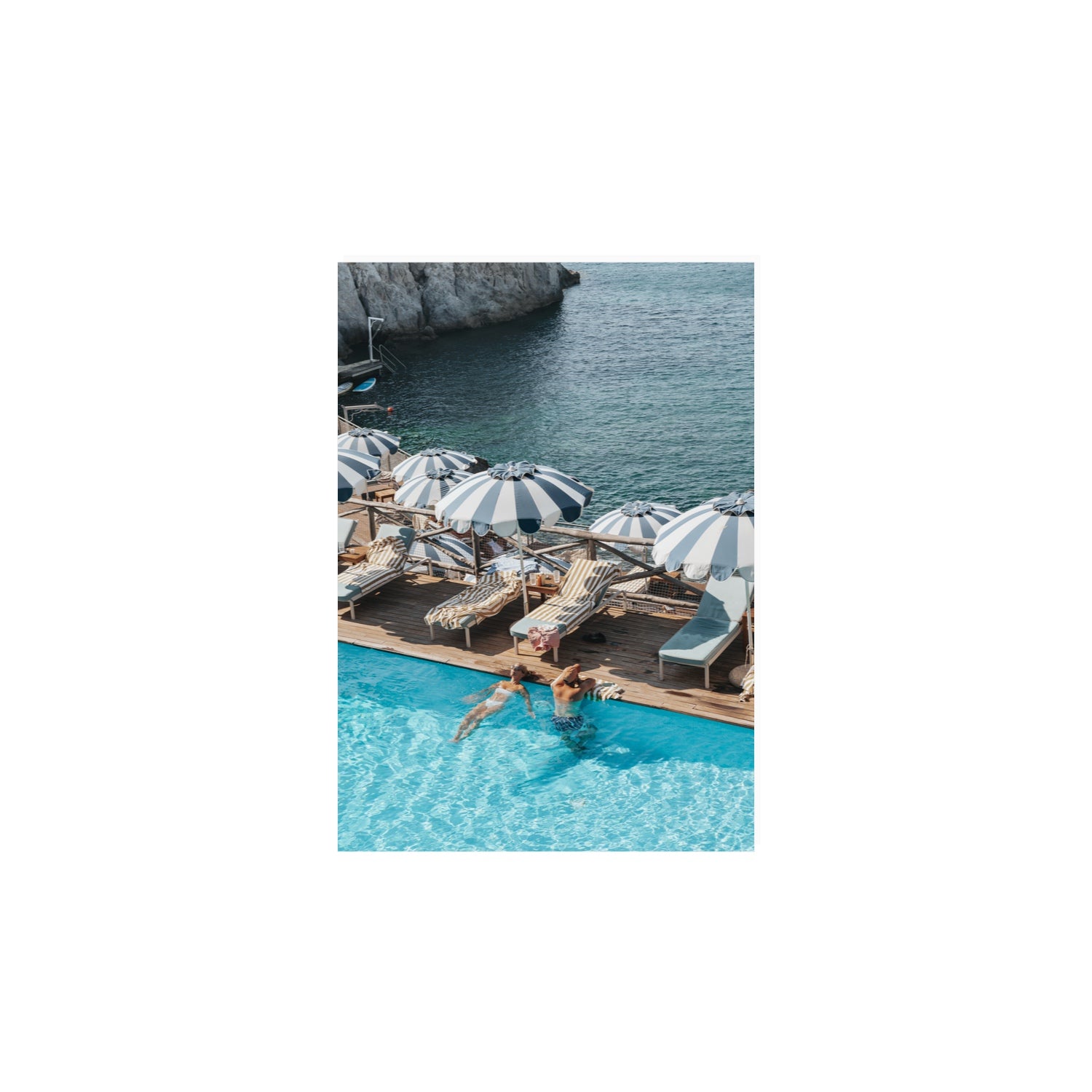 I'm Busy Ischia Italian coastal Mediterranean wall art A4, 29.7 x 21 cm unframed fine art canvas