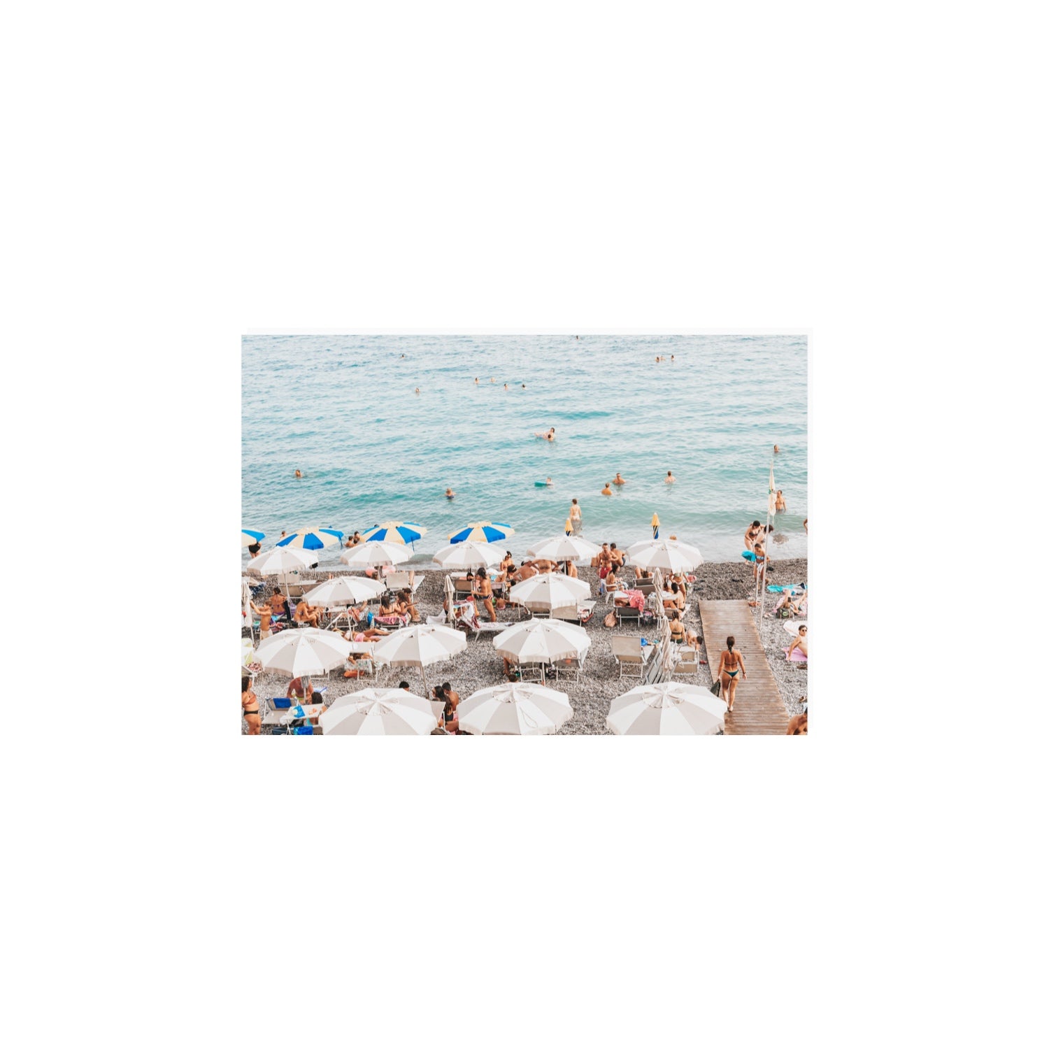 Dreamscape Amalfi Italian beach wall art A4, 29.7 x 21 cm unframed fine art canvas