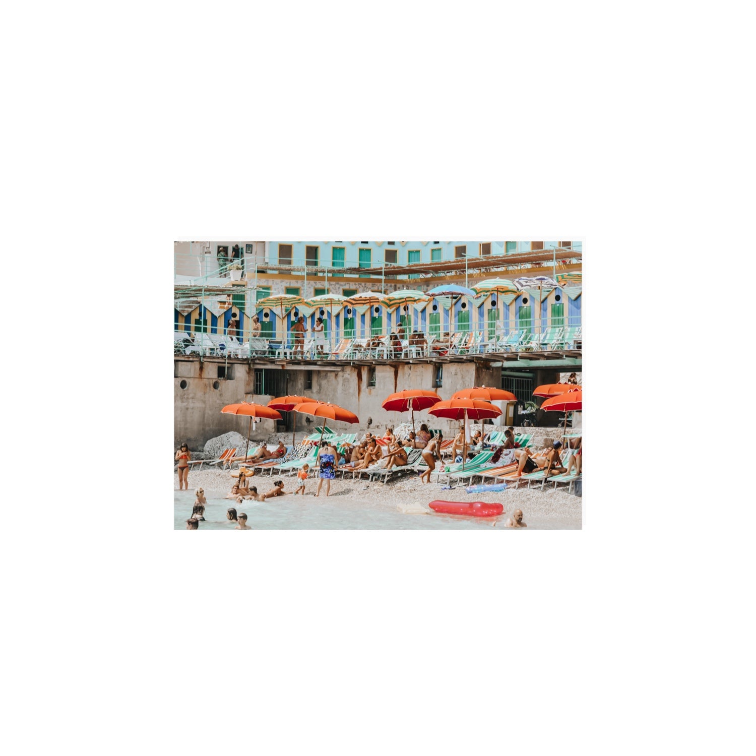 Umbrella Fiesta fine art print, Capri, Italy, A4 · 29.7 x 21 cm, Unframed, Fine Art Canvas