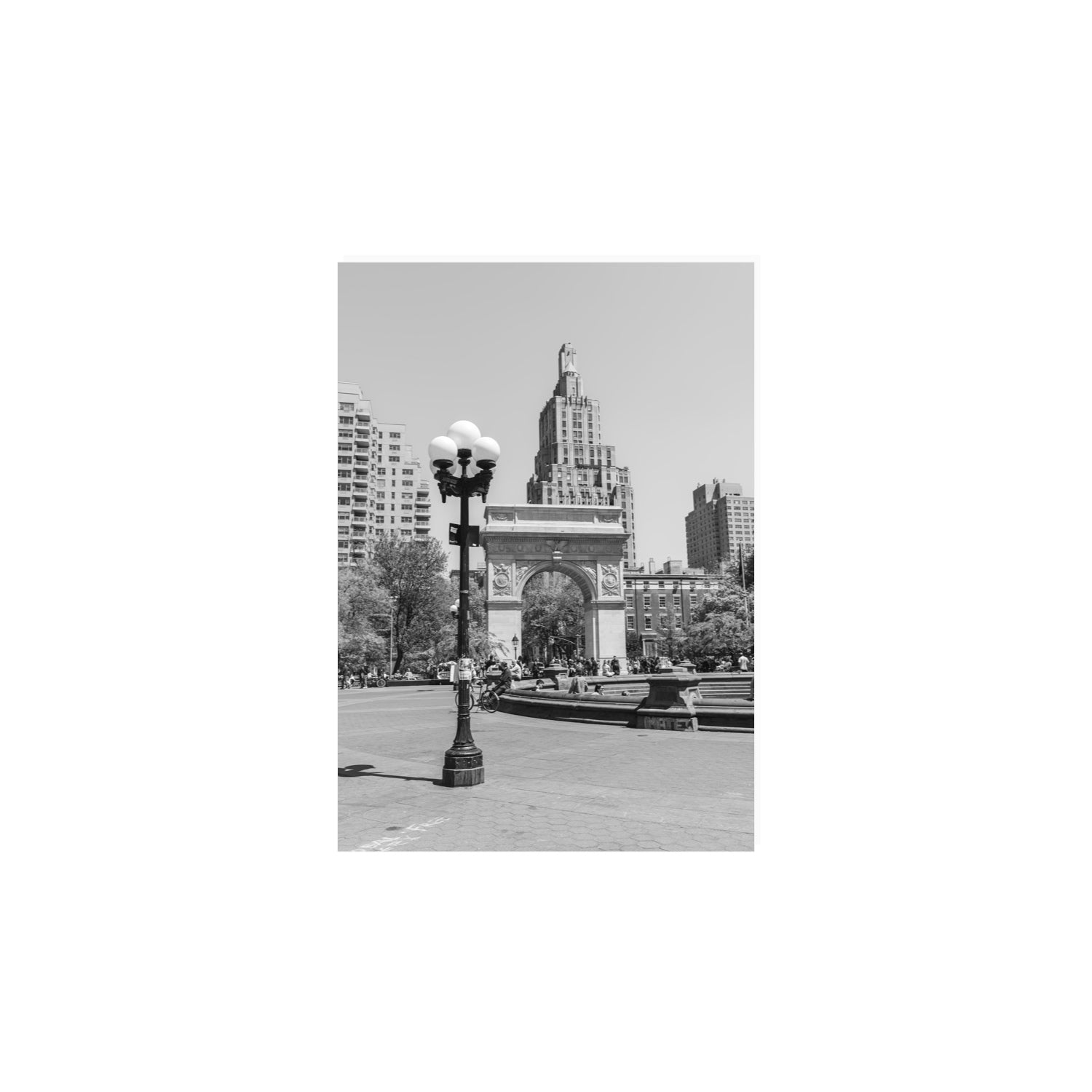 Pole Position New York NYC Black & White wall art A4, 29.7 x 21 cm unframed fine art canvas