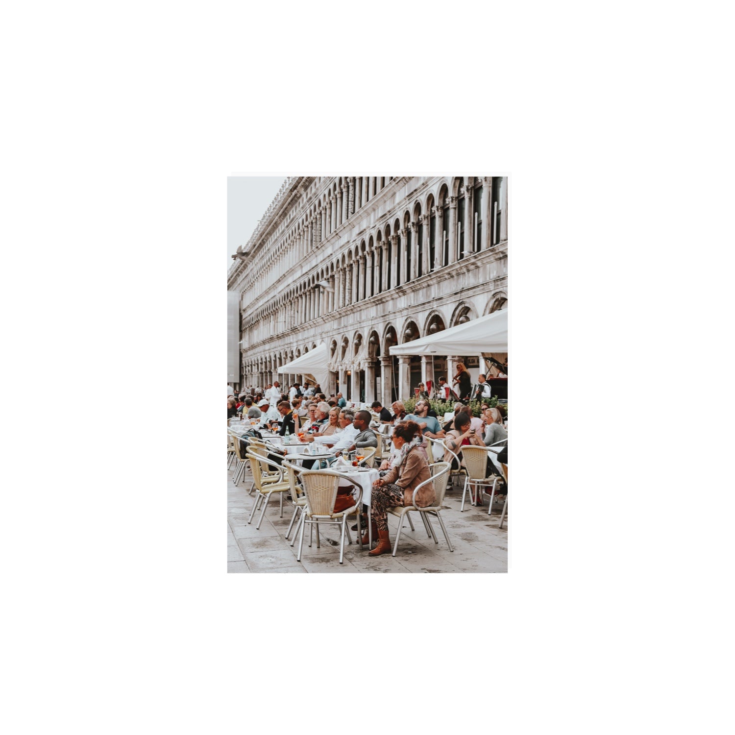 Lunchbreak Venice Italian wall art A4, 29.7 x 21 cm unframed fine art canvas
