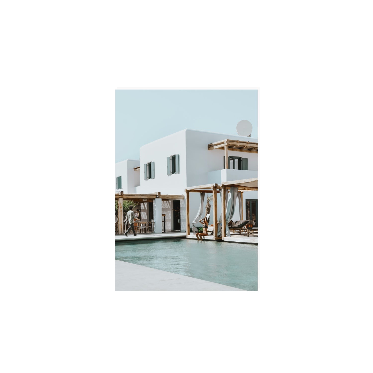 Aphrodite Mykonos Greek island wall art A4, 29.7 x 21 cm unframed fine art canvas
