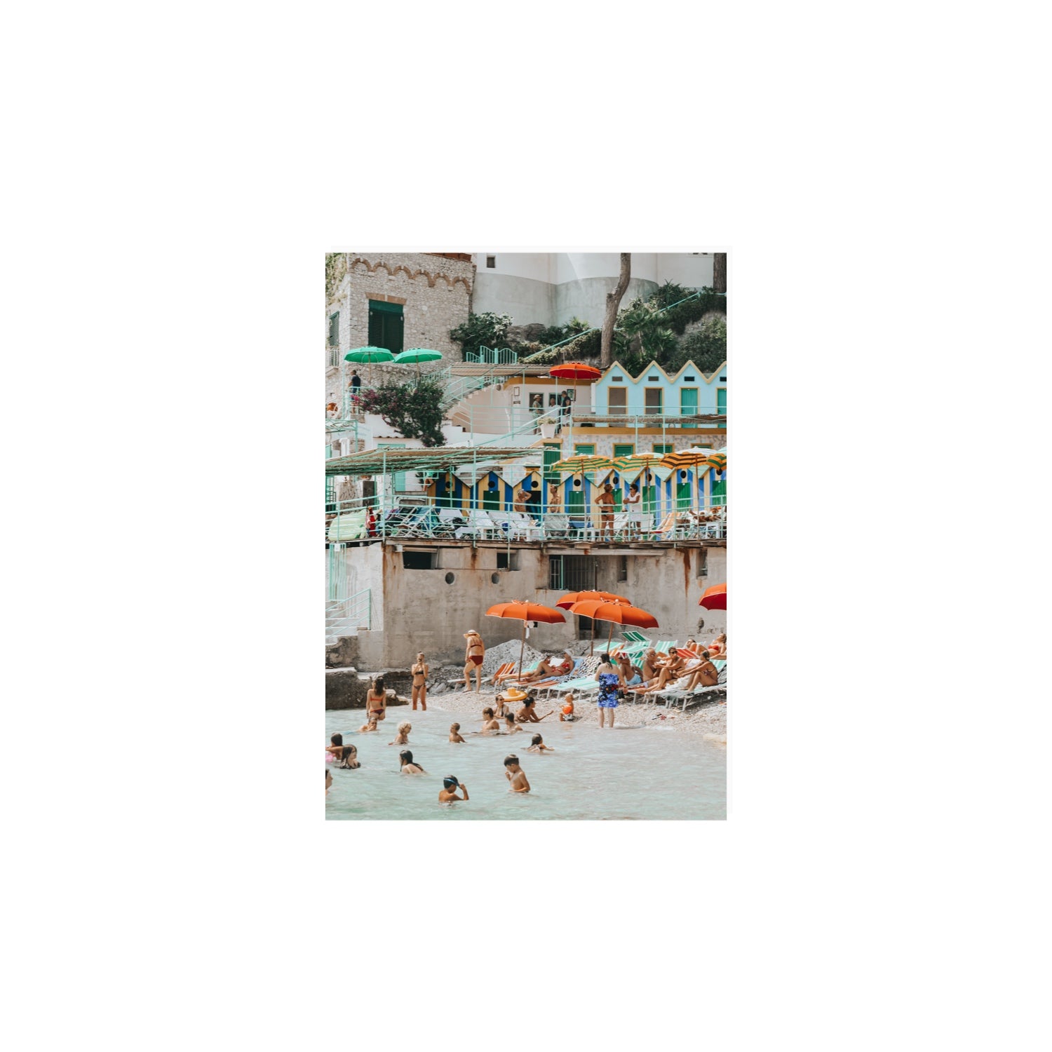 Kaleidoscope Capri coastal Mediterranean wall art A4, 29.7 x 21 cm unframed fine art canvas