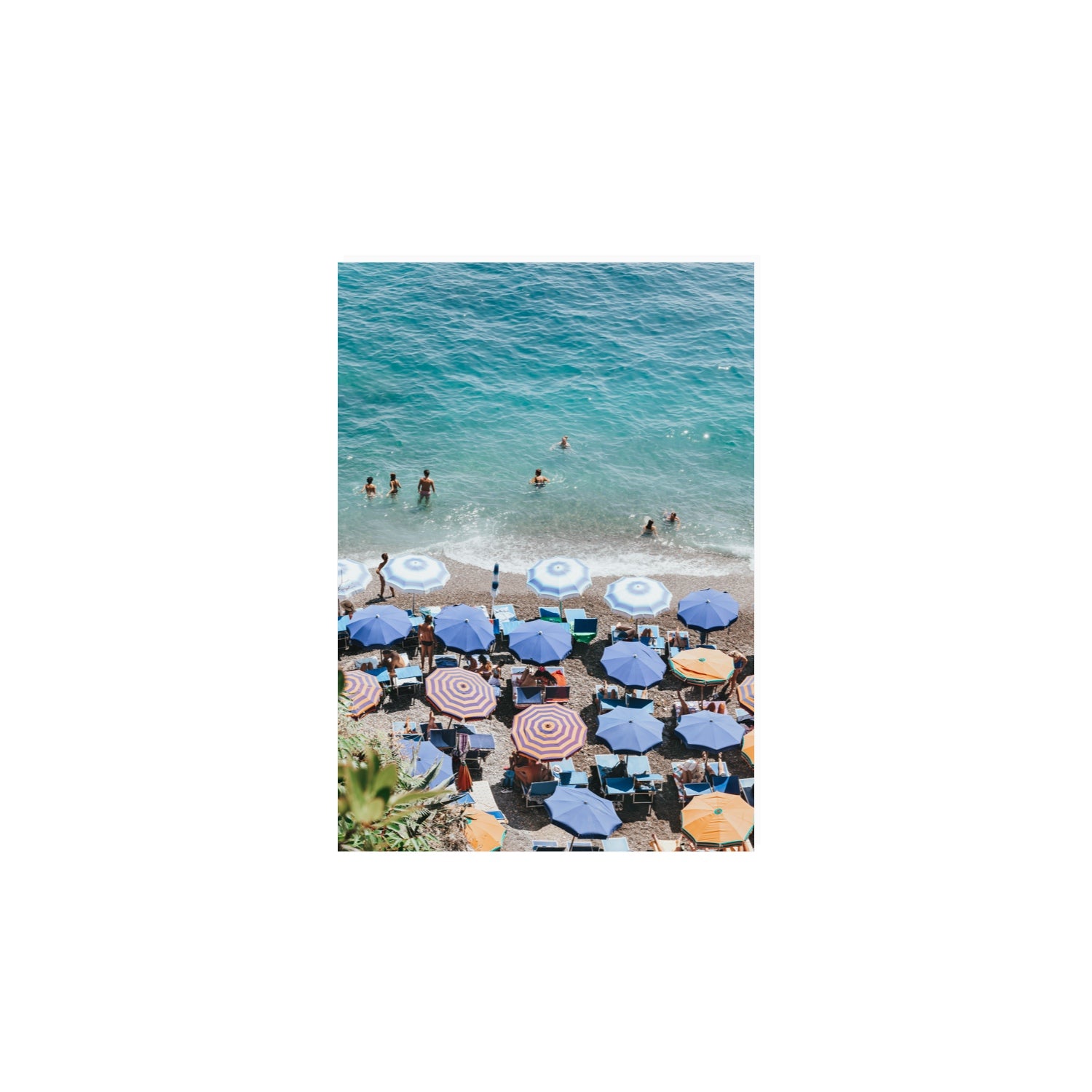 Paradise Beach fine art print, Positano, Italy, A4 · 29.7 x 21 cm, Unframed, Fine Art Canvas