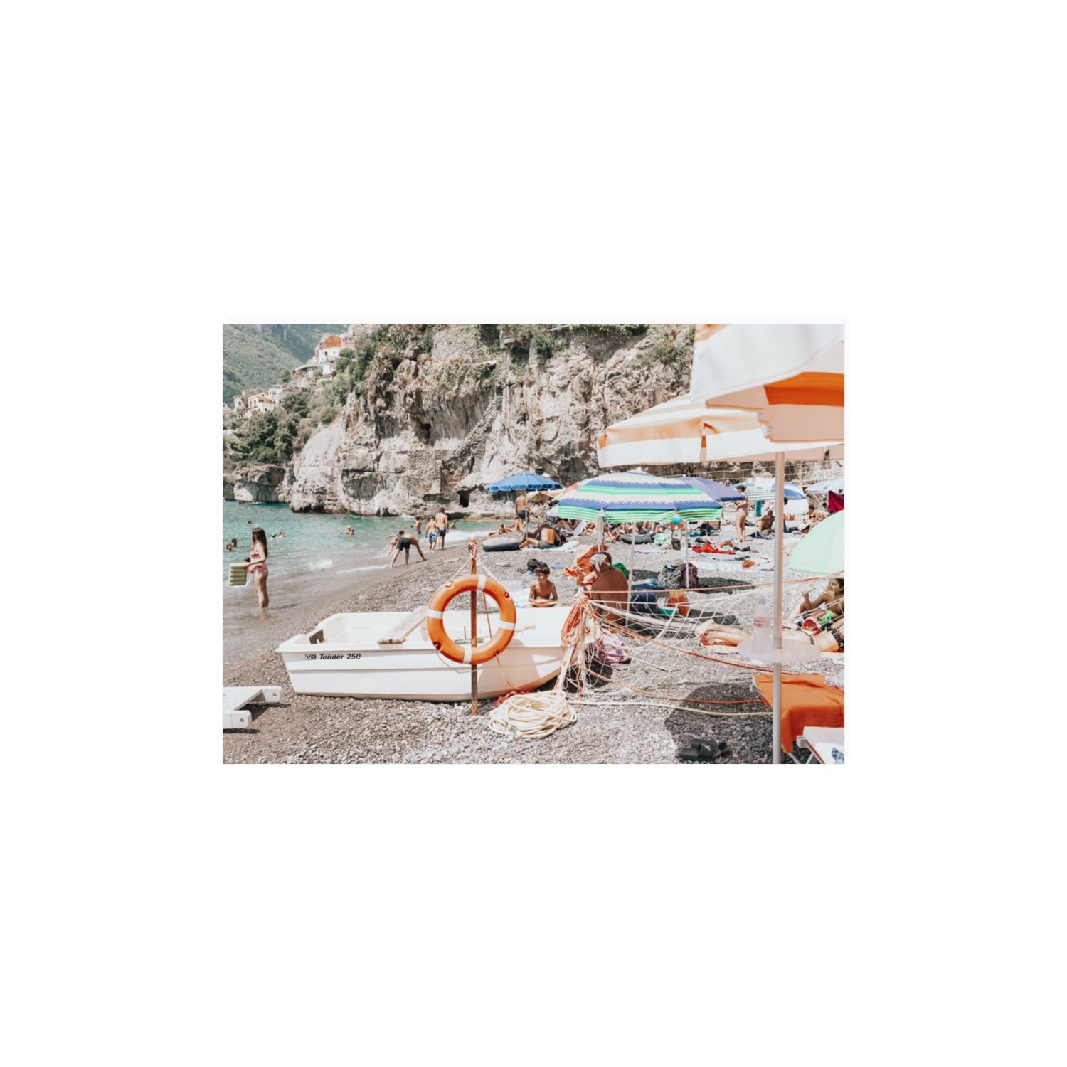 Bellezza By The Bay Positano wall art A3, 42 x 29.7 cm unframed fine art canvas