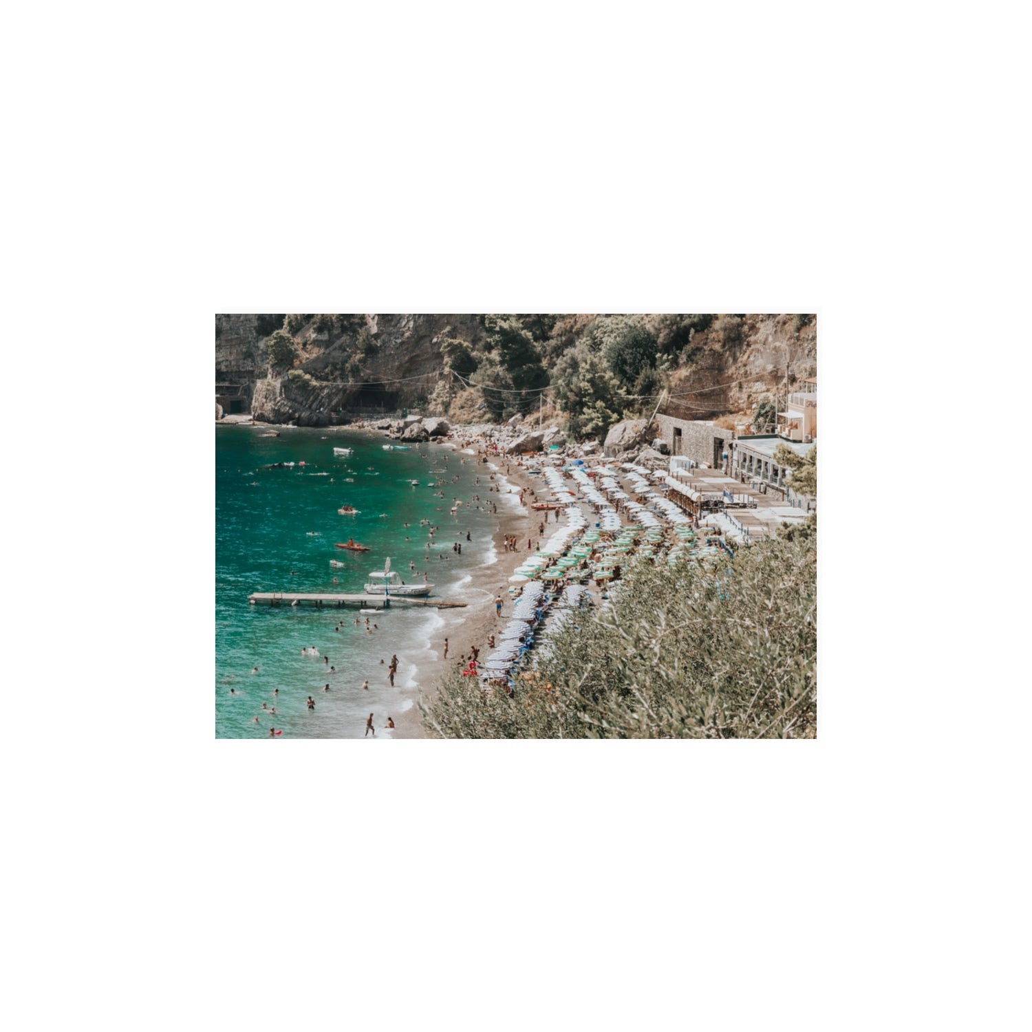 Fornillo Beach fine art print, Positano, Italy, A3 · 42 x 29.7 cm, Unframed, Fine Art Canvas