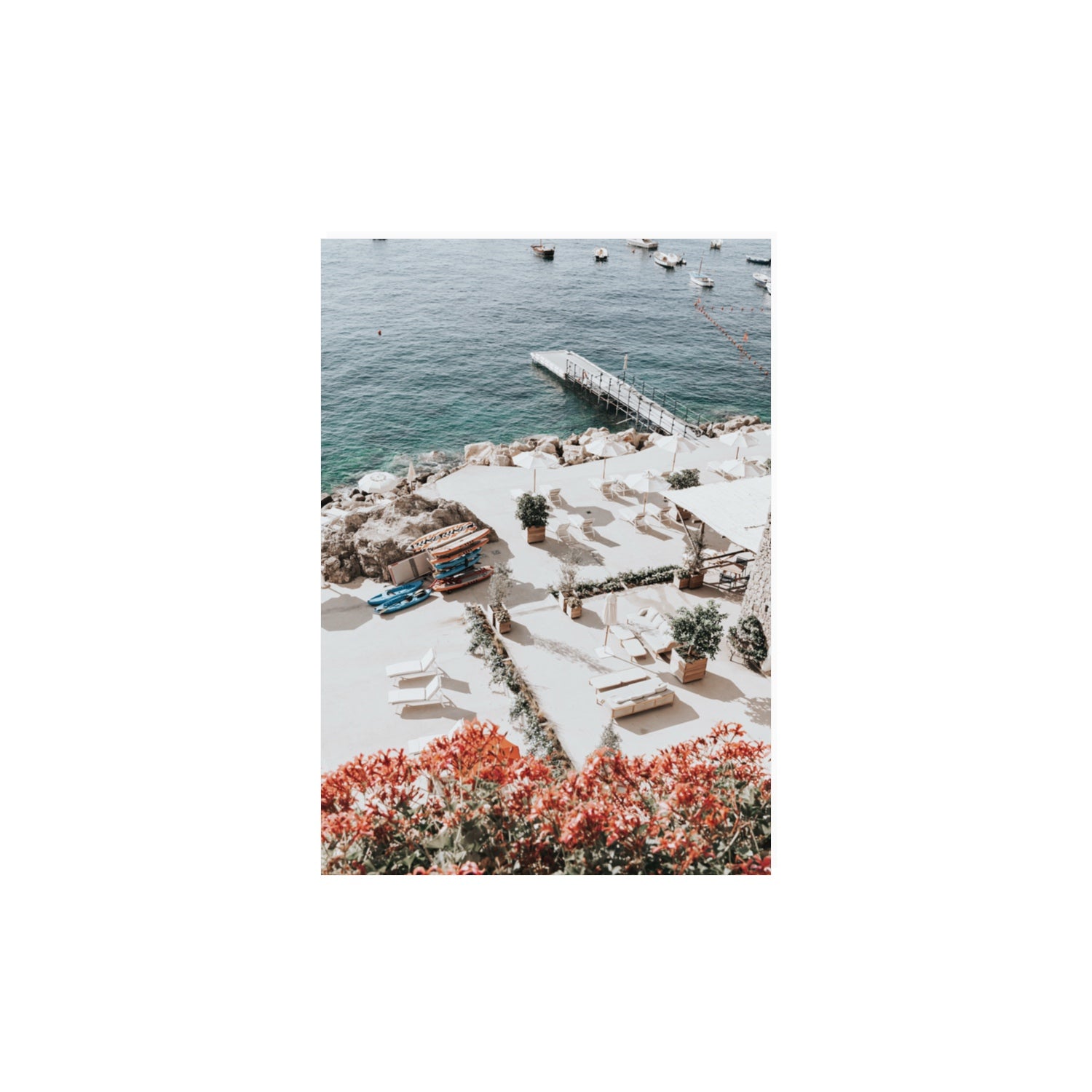 A Work of Art Amalfi coastal wall art A3, 42 x 29.7 cm unframed fine art canvas
