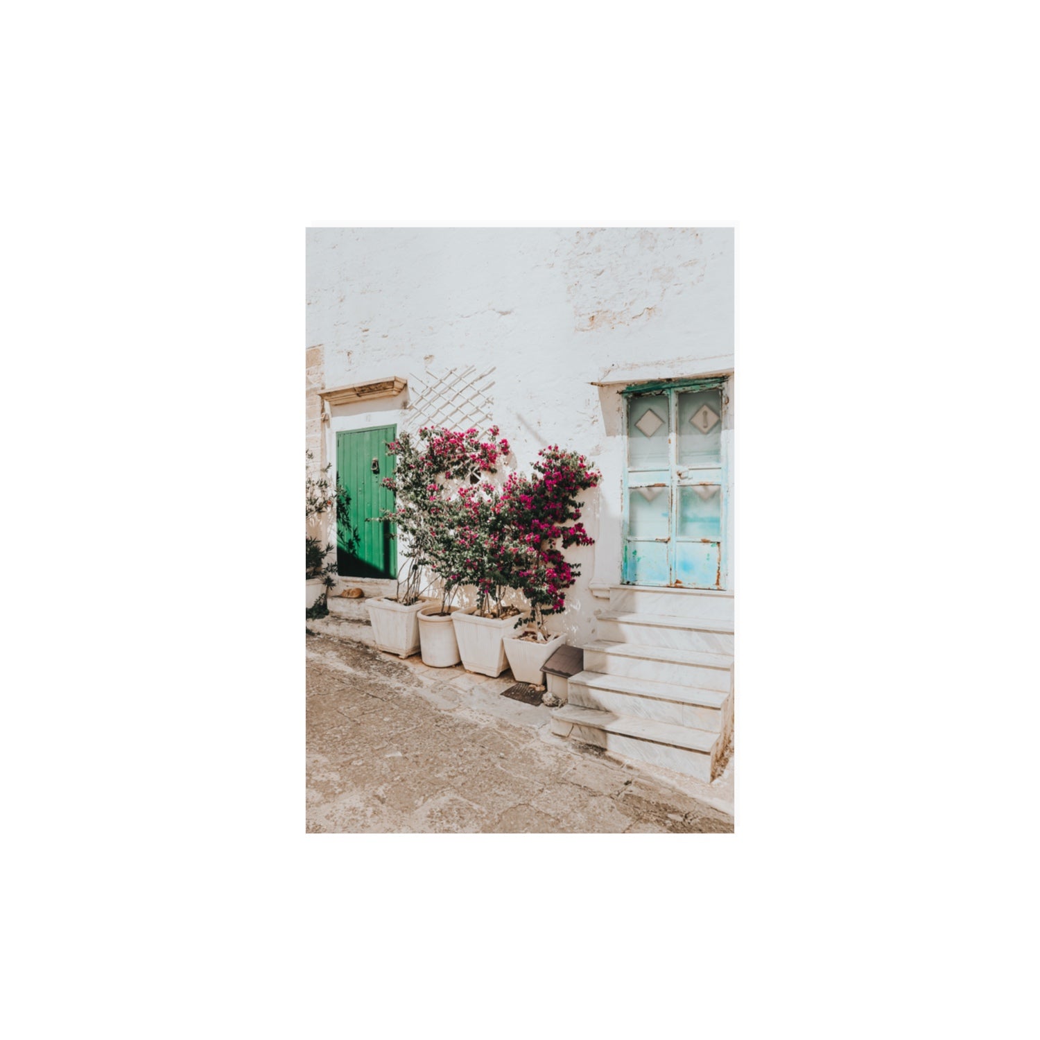 Floral Canvas Puglia Ostuni wall art A3, 42 x 29.7 cm unframed fine art canvas view 2