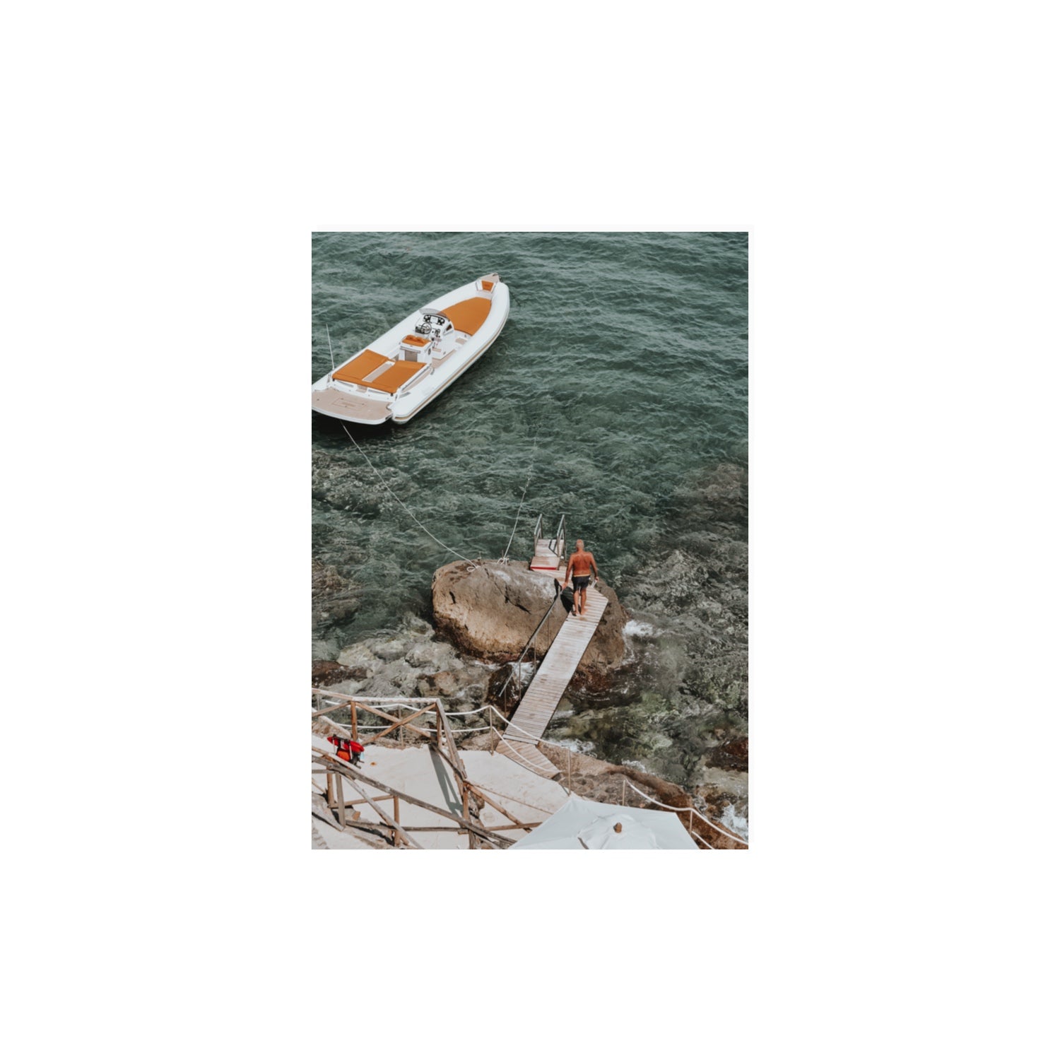 Secret Cove Tuscany coastal Italian wall art A3, 42 x 29.7 cm unframed fine art canvas