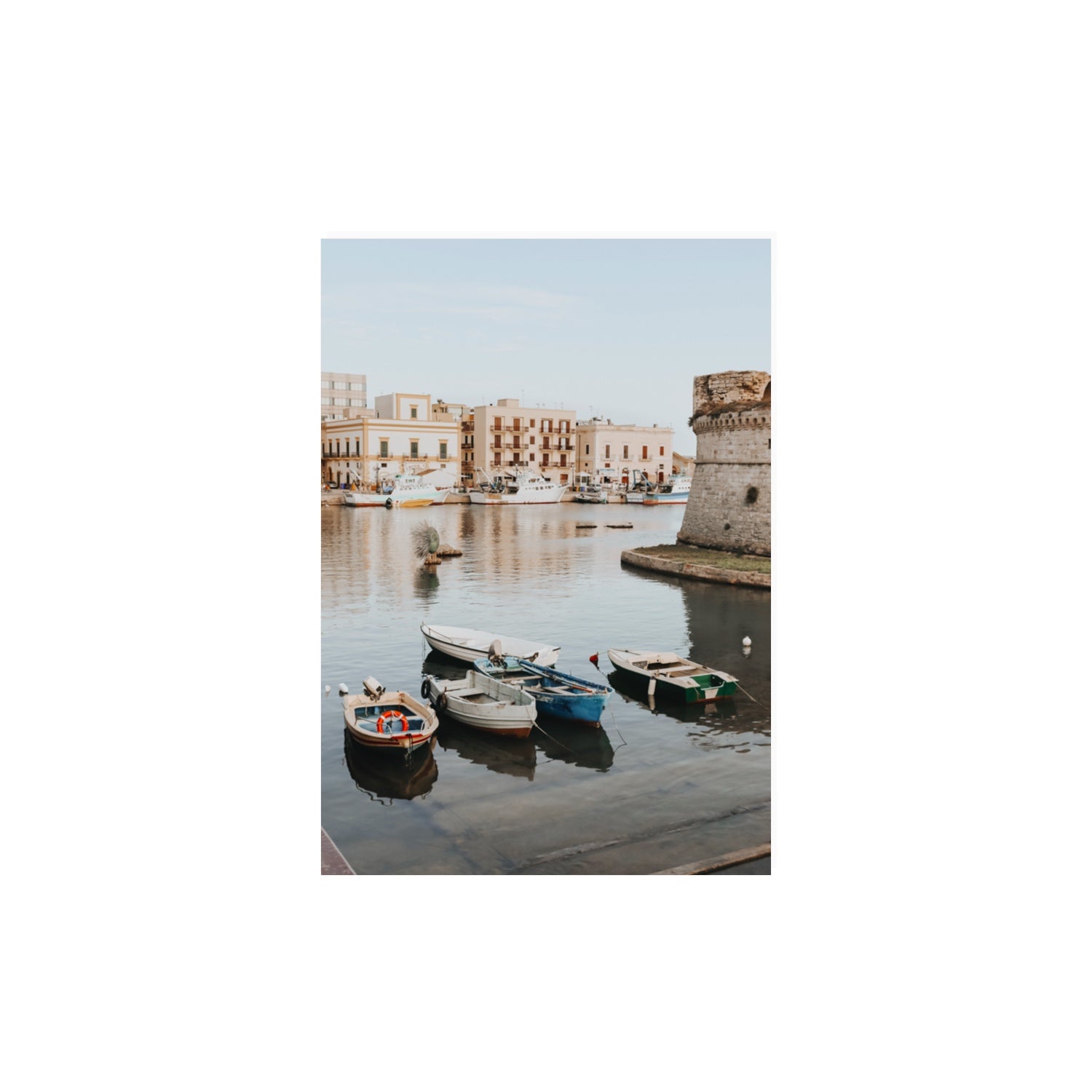 Fishing Legacy Puglia Gallipoli coastal decor wall art A3, 42 x 29.7 cm unframed fine art canvas