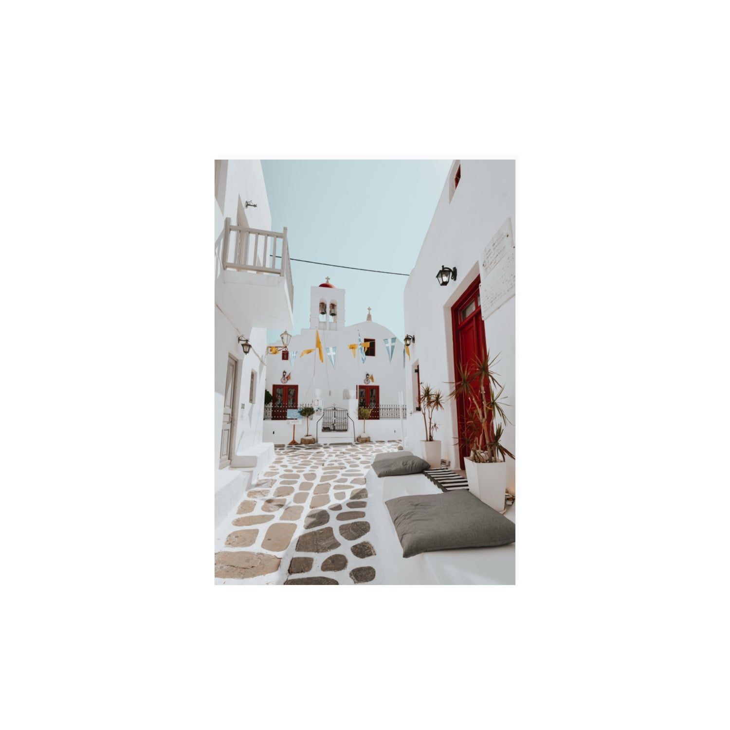 Cycladic Charm fine art print, Mykonos, Greece, A3 · 42 x 29.7 cm, Unframed, Fine Art Canvas