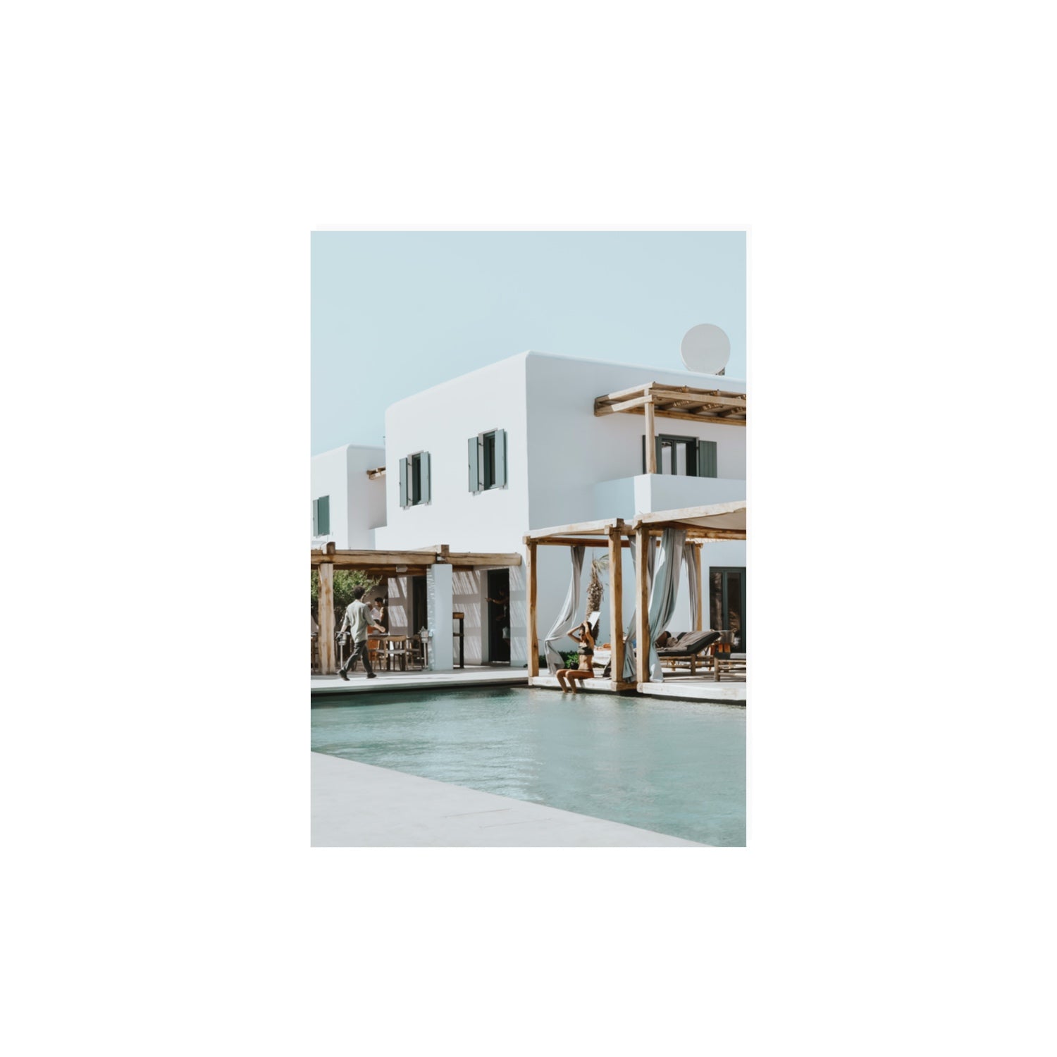 Aphrodite Mykonos Greek island wall art A3, 42 x 29.7 cm unframed fine art canvas