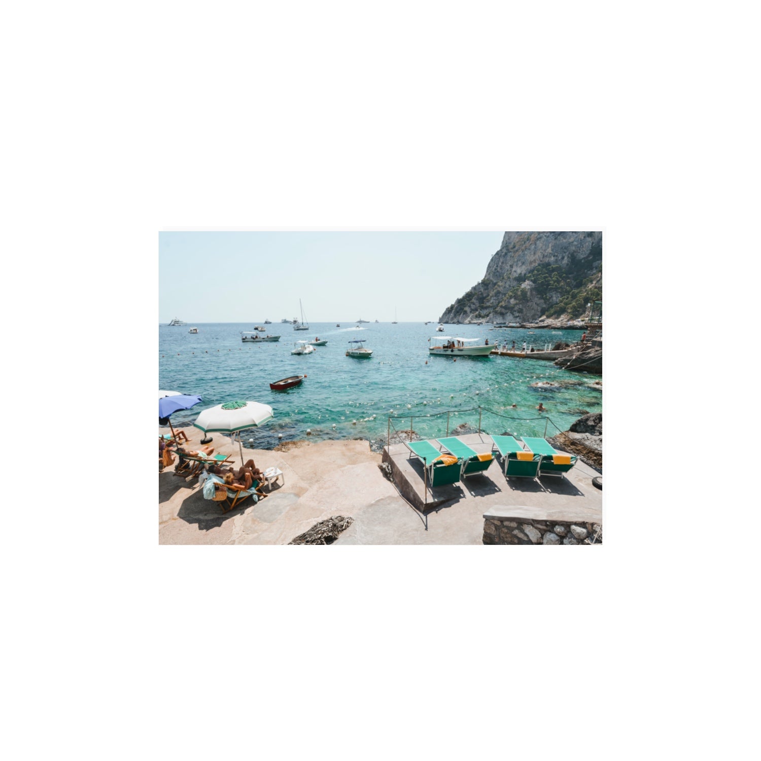 Save Me A Seat Capri Mediterranean wall art A3, 42 x 29.7 cm unframed fine art canvas
