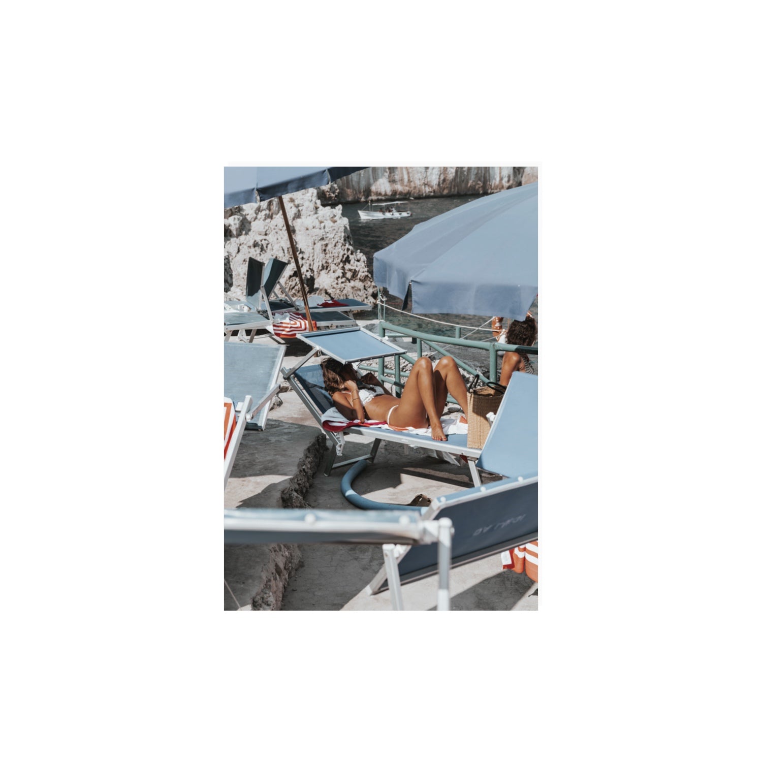 Beach Babe fine art print, Capri, Italy, A3 · 42 x 29.7 cm, Unframed, Fine Art Canvas